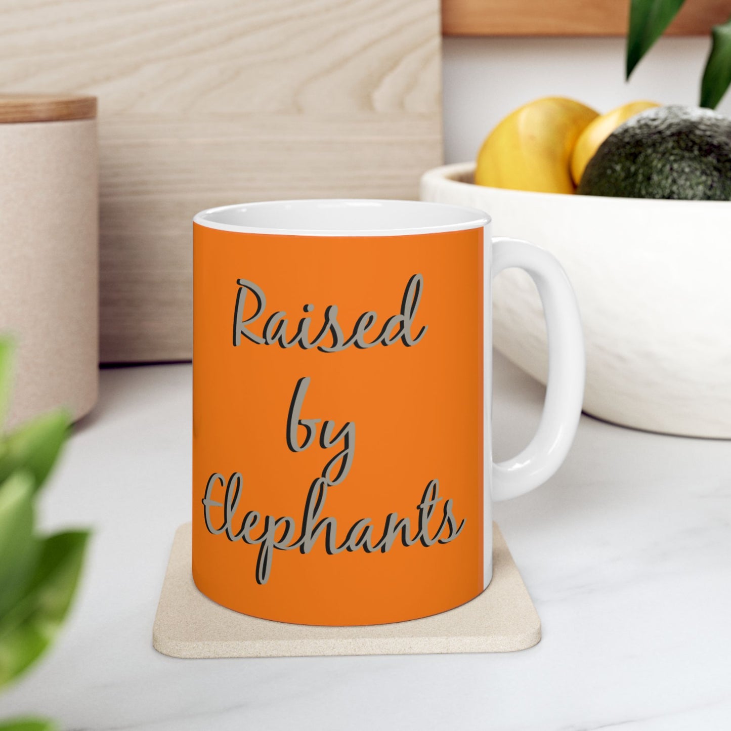 Funny Elephant Family Ceramic Mug - Perfect Gift for Animal Lovers, Wildlife Lovers, Elephant Fans - Schmartypants