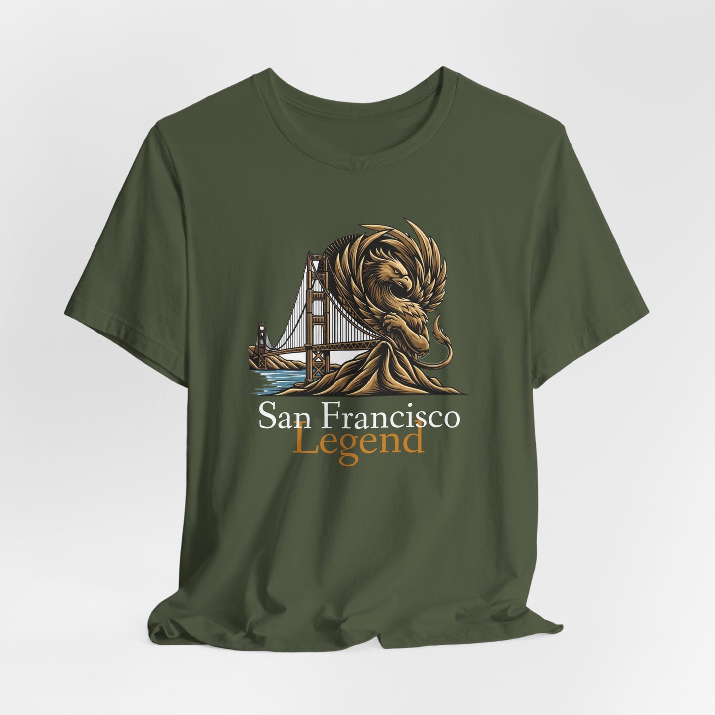 San Francisco Legend Tee - Unisex Jersey Short Sleeve T-Shirt, Gift for Tourists, Travel Souvenir, San Francisco Apparel, Urban Streetwear, SF Souvenir Tee