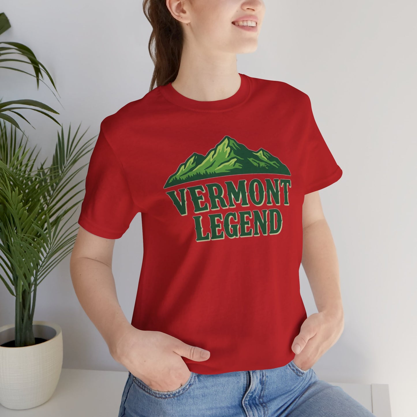 Vermont Legend Unisex Tee, Mountain Graphic T-Shirt, Outdoor Adventure Shirt, Hiking Apparel, Gift for Nature Lovers, Vermont Souvenir Tee