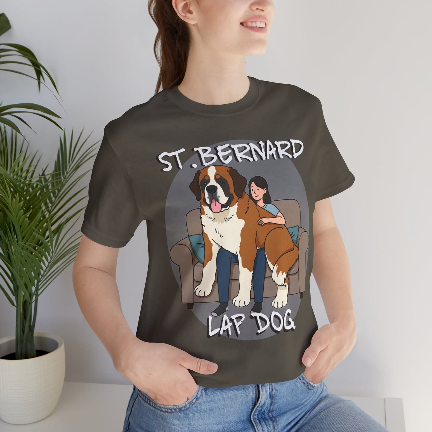 Funny St. Bernard Lap Dog Tee - Unisex Jersey Short Sleeve Tee for Dog Lovers - Schmartypants