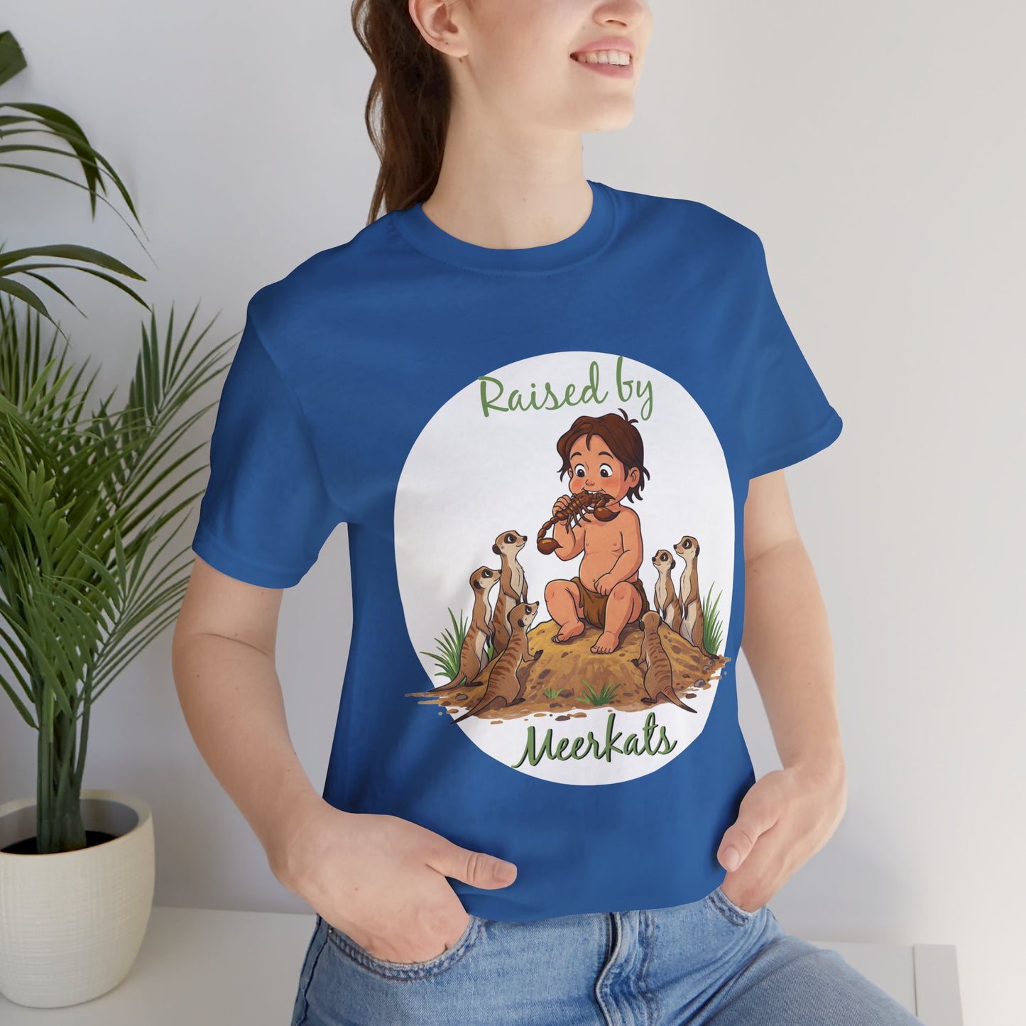 Funny 'Raised by Meerkats' Unisex Tee for Meerkat and Wildlife Lovers - Schmartypants