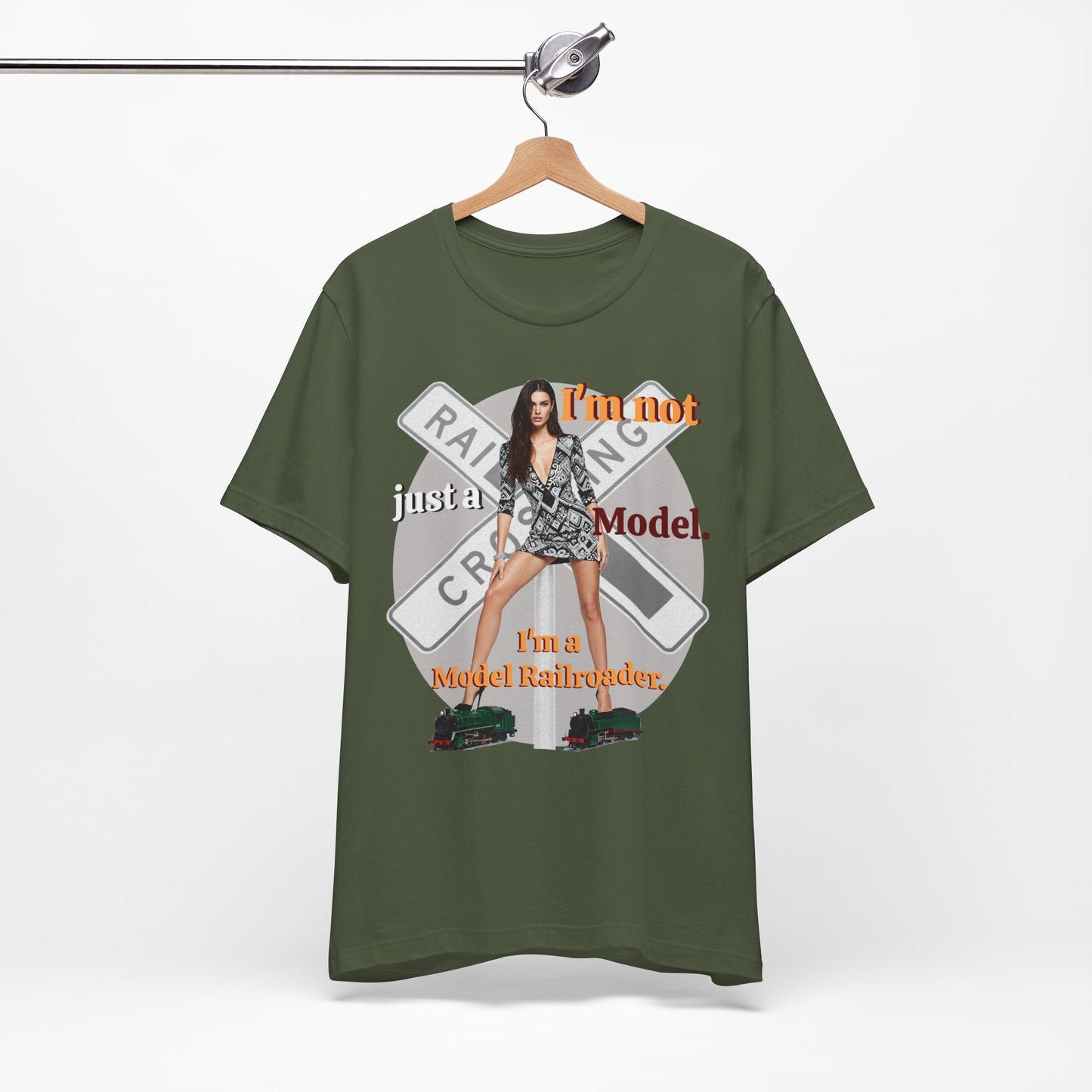 Railroad Model Unisex Tee, Train Lover Gift, Funny 'Model Railroader' Shirt, Model Railroading Apparel, Unique Graphic T-Shirt - Schmartypants
