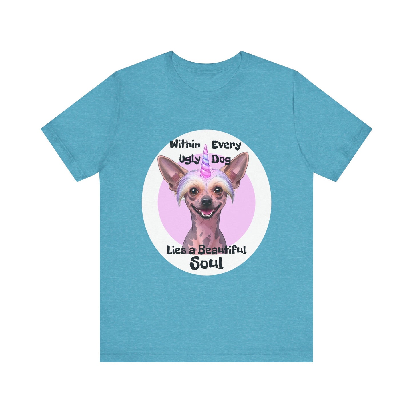 Funny Dog Lover Tee - "Within Every Ugly Dog Lies A Beautiful Soul" Shirt - Chinese Crested Lovers - Schmartypants