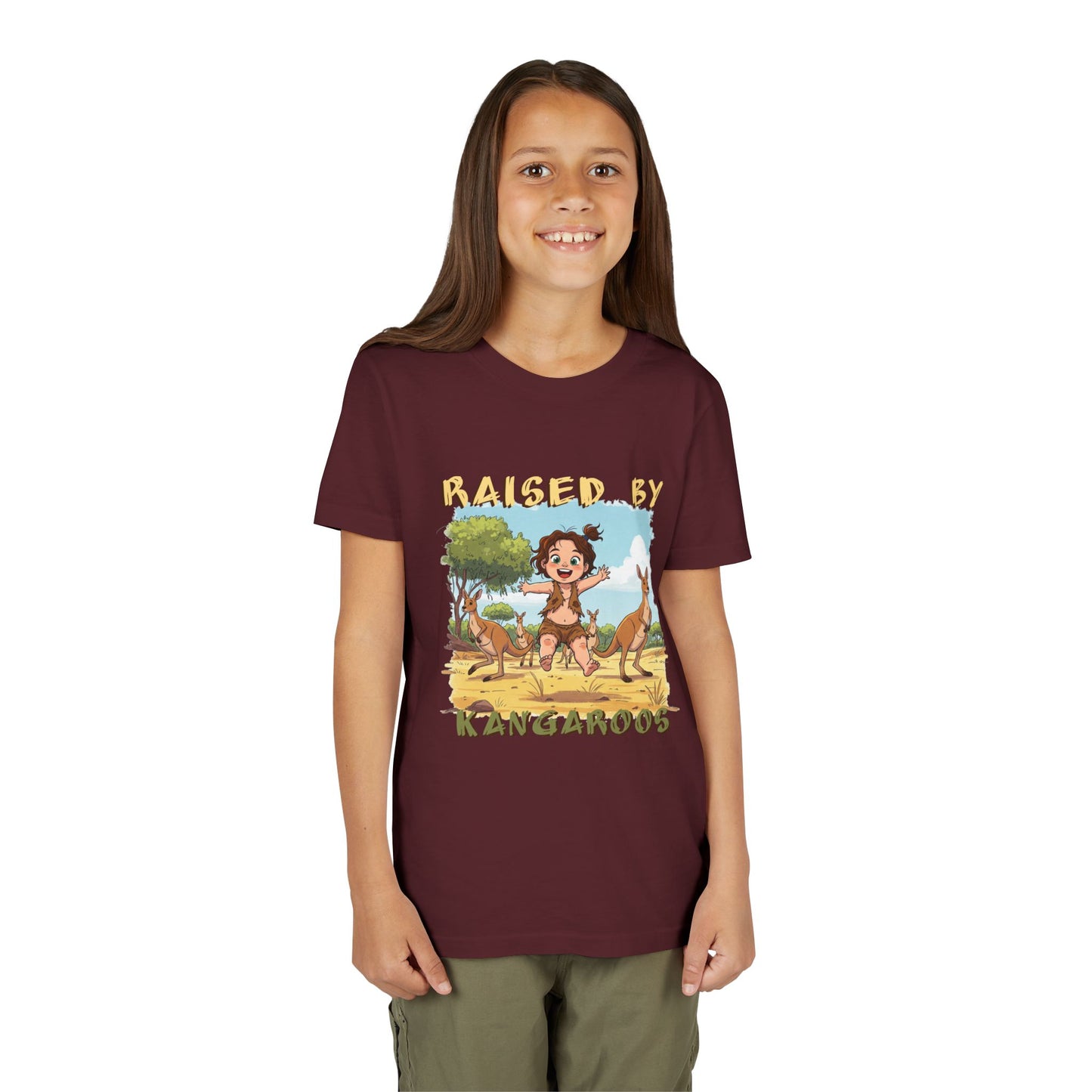 Kids 'Raised by Kangaroos' Tee - Fun and Playful Short Sleeve Shirt - Schmartypants