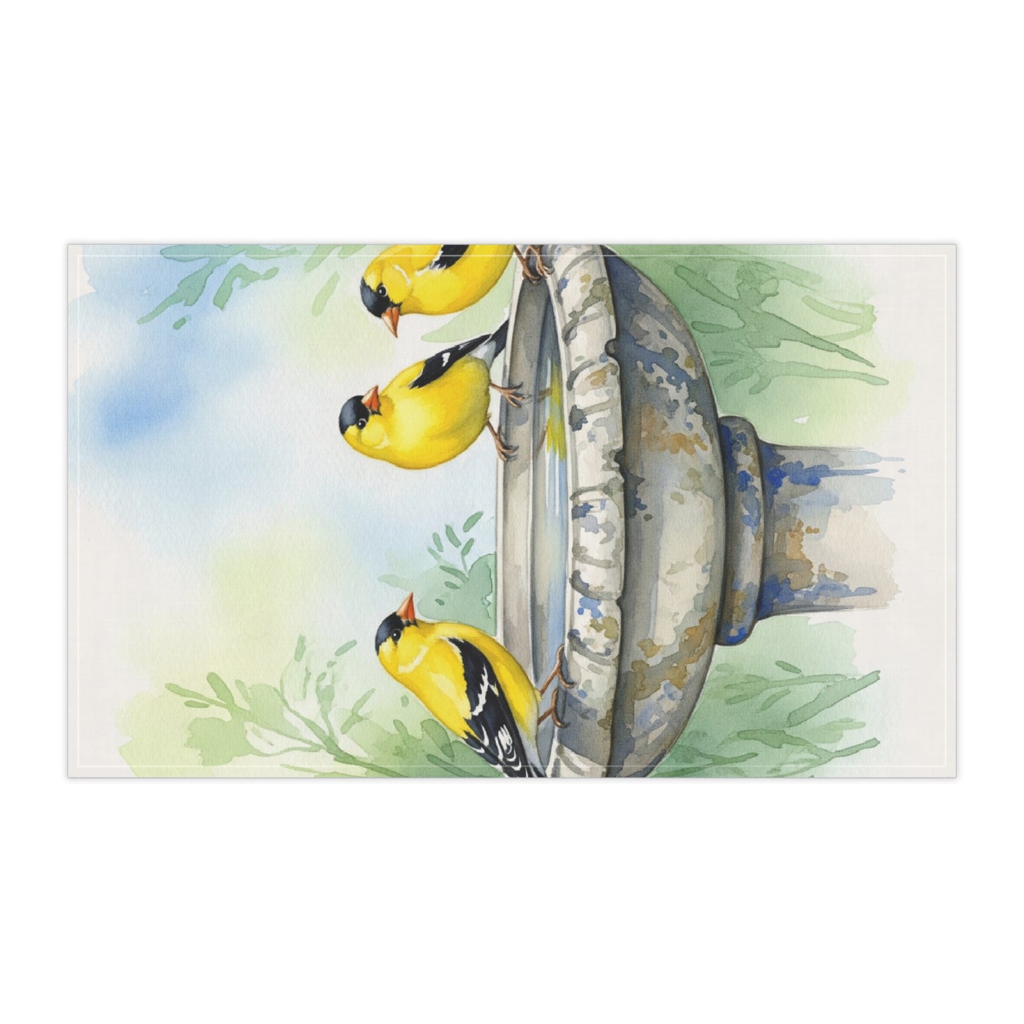 Charming Goldfinch Motif Tea Towels, Kitchen Decor, Gift for Bird Lovers, Home Essentials, Spring Decor, Eco-Friendly Kitchen