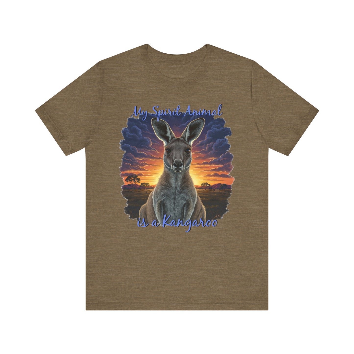 'My Spirit Animal is a Kangaroo' Tee - Unisex Jersey Short Sleeve T-Shirt for Wildlife Lovers, Aussies - Schmartypants