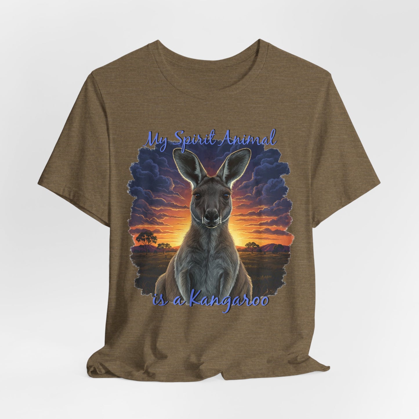 'My Spirit Animal is a Kangaroo' Tee - Unisex Jersey Short Sleeve T-Shirt for Wildlife Lovers, Aussies - Schmartypants