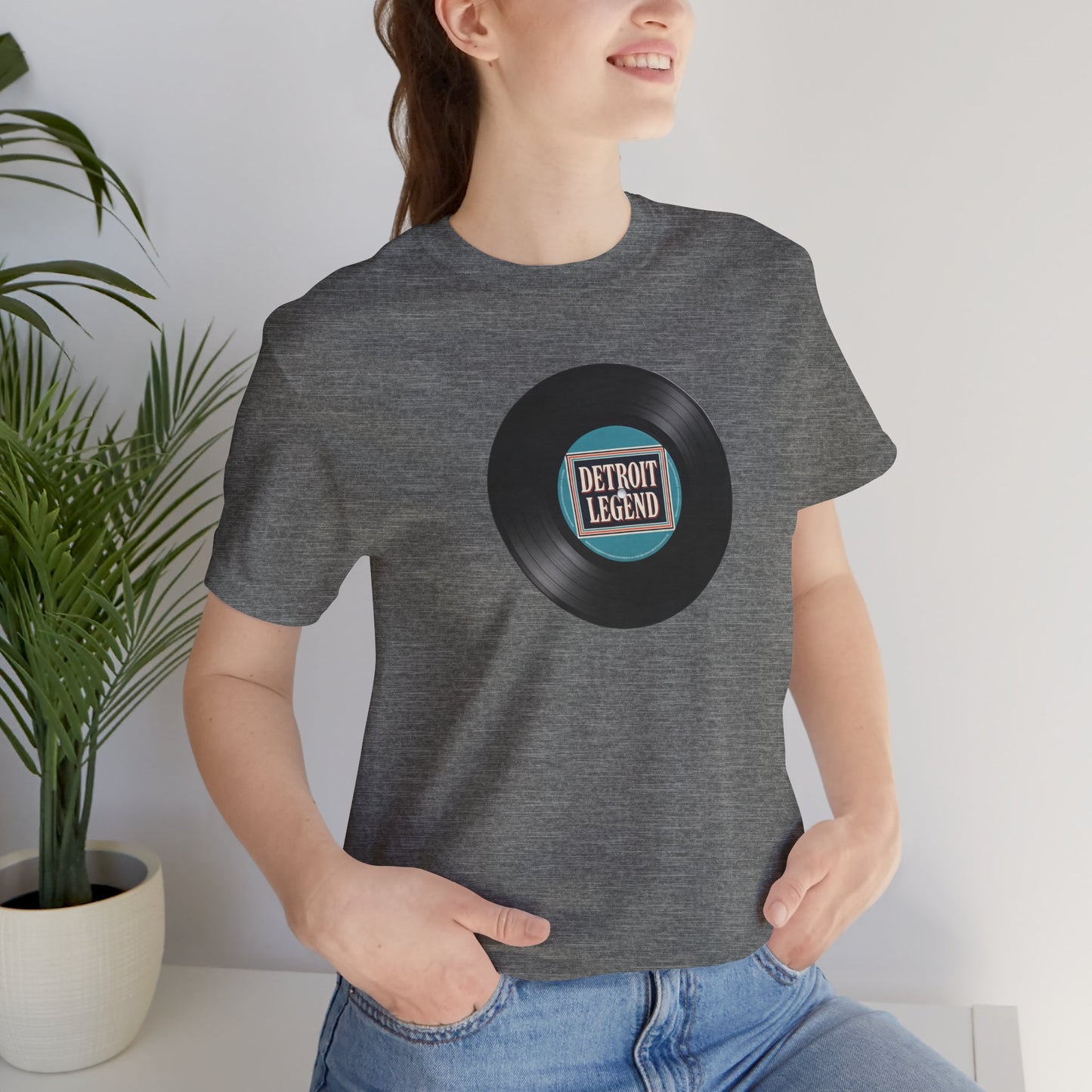 Detroit Legend Vinyl Record Tee, Music Lover Shirt, Unisex Casual Wear, Gift for Music Fans, Retro Record T-Shirt, Motown Shirt