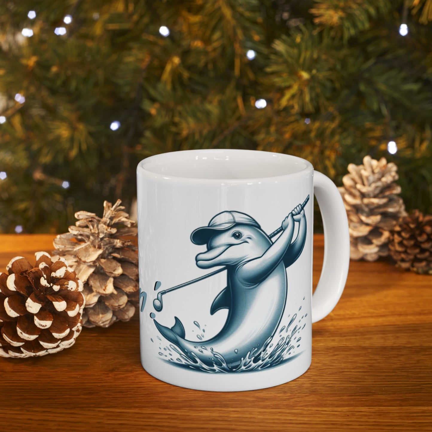 'Sorry. I'm Golphin.' Dolphin Ceramic Mug - Perfect Funny Gift for Coffee Lovers and Golfing Enthusiasts - Schmartypants