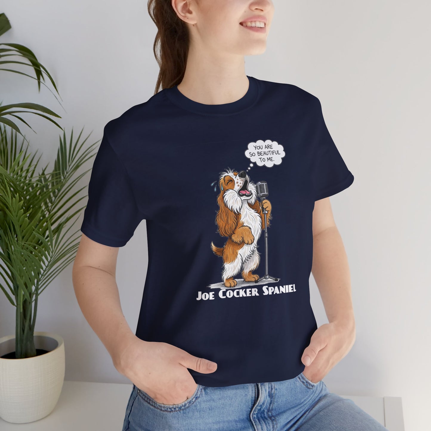 Funny 'Joe Cocker Spaniel' Dog Lovers Tee, Unisex Dog Shirt, Funny Pet Owner Apparel