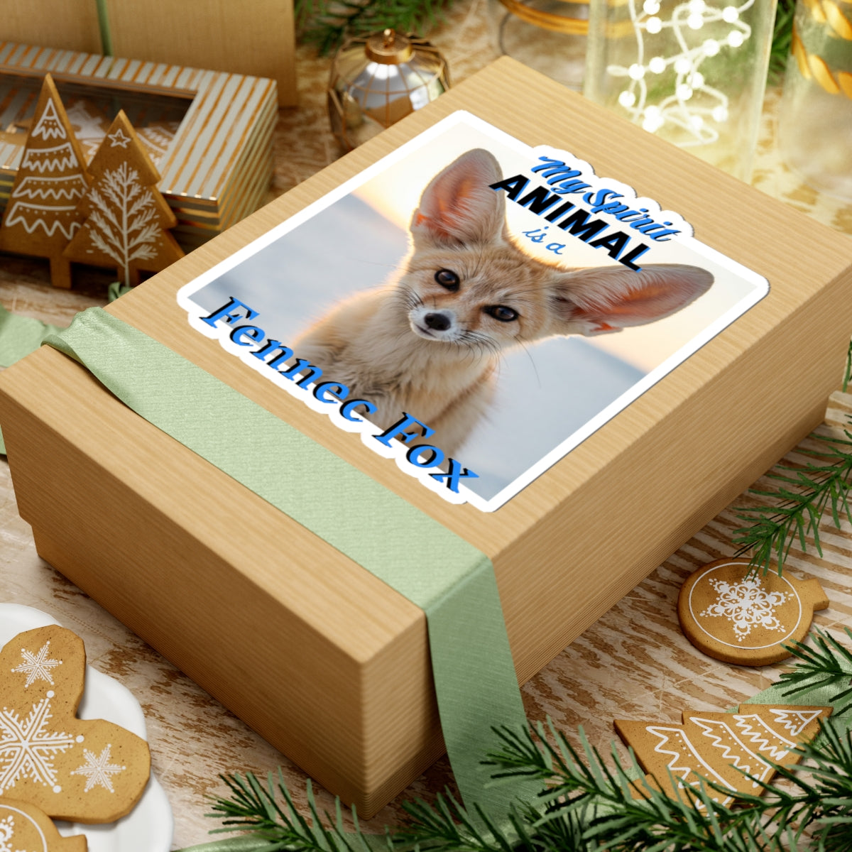 My Spirit Animal is a Fennec Fox Kiss-Cut Sticker | Fun Forest Animal Decor - Fox Lovers - Schmartypants