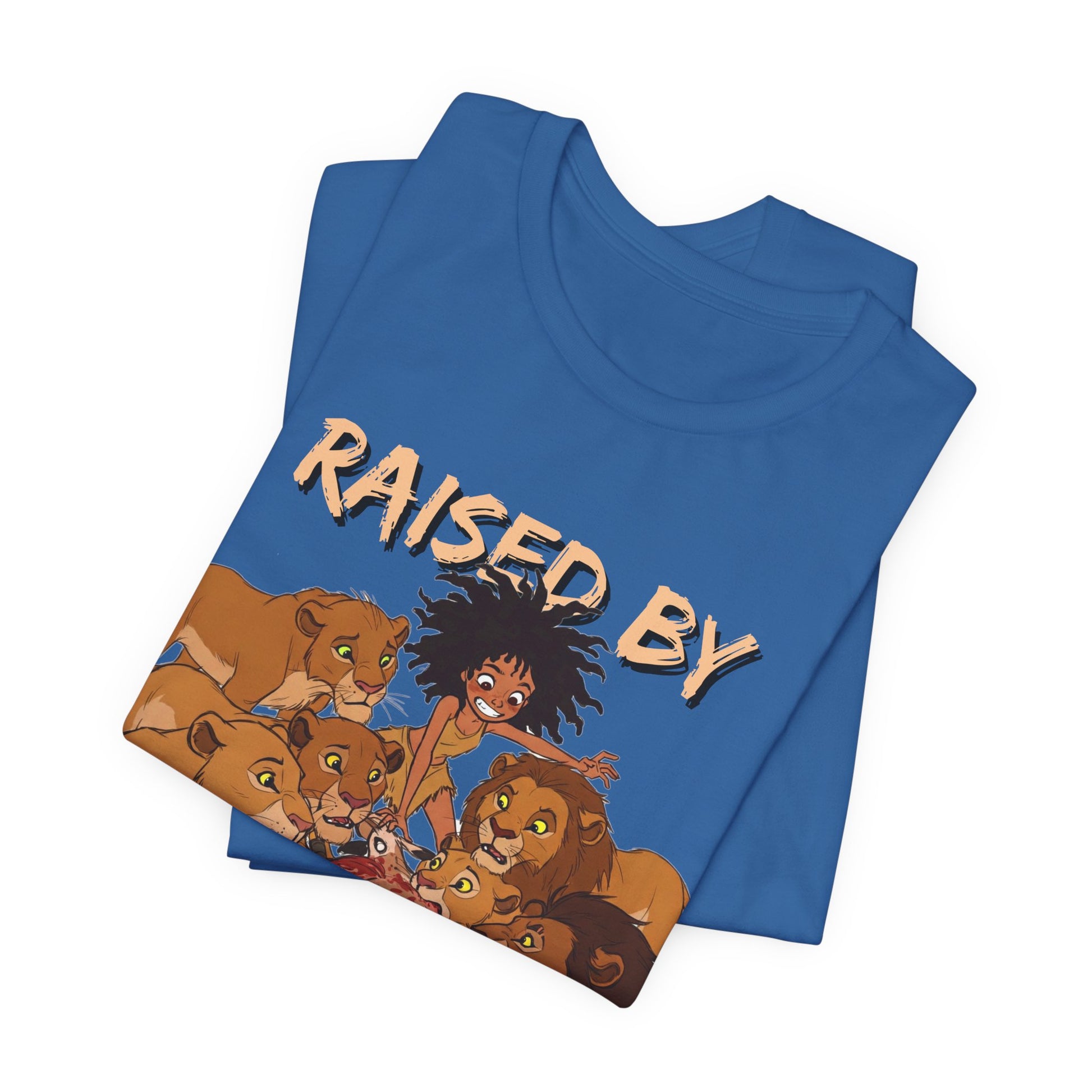 Raised by Lions Unisex Tee, Funny Animal Shirt, Lion Lover Gift, Safari T-Shirt, Jungle Adventure Apparel, Casual Wear - Schmartypants