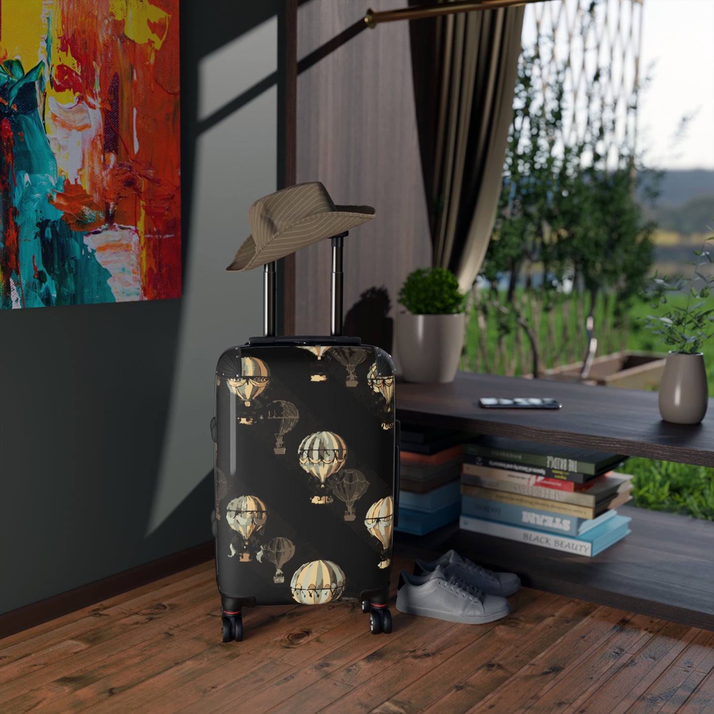 Vintage Hot Air Balloon Suitcase | Travel Luggage | Adventure Gift | Vacation Essentials | Stylish Travel Gear