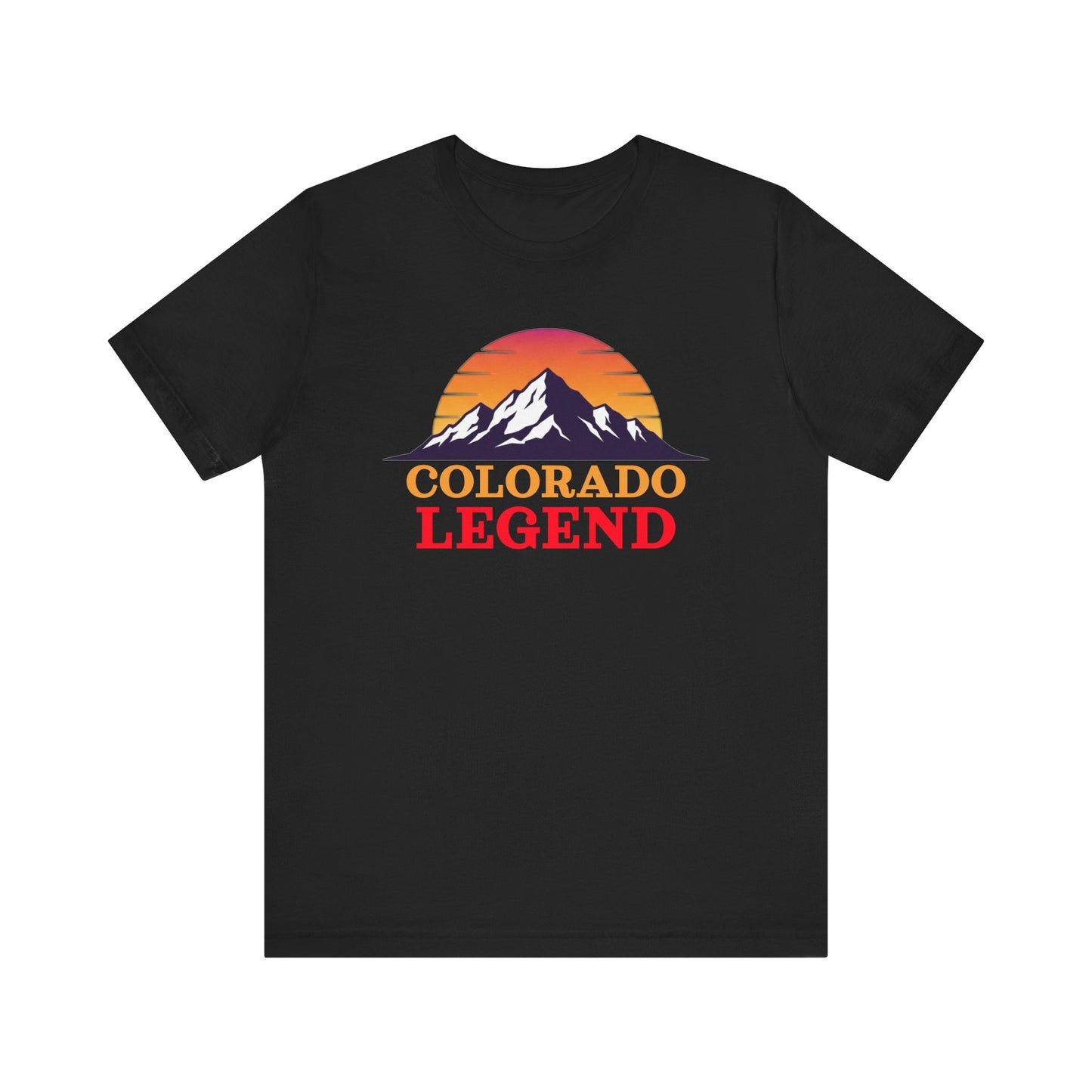 Colorado Legend Unisex Short Sleeve Tee, Mountain Lover Shirt, Adventure Gear, Gift for Hikers, Casual Wear, Outdoor Apparel