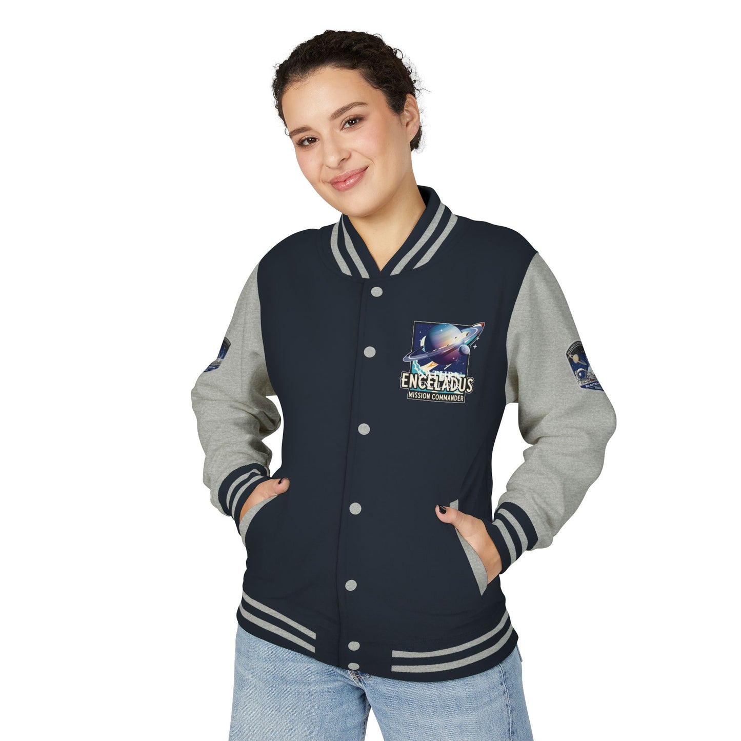 Letterman Jacket Enceladus Mission Commander Saturn Space Exploration Gift