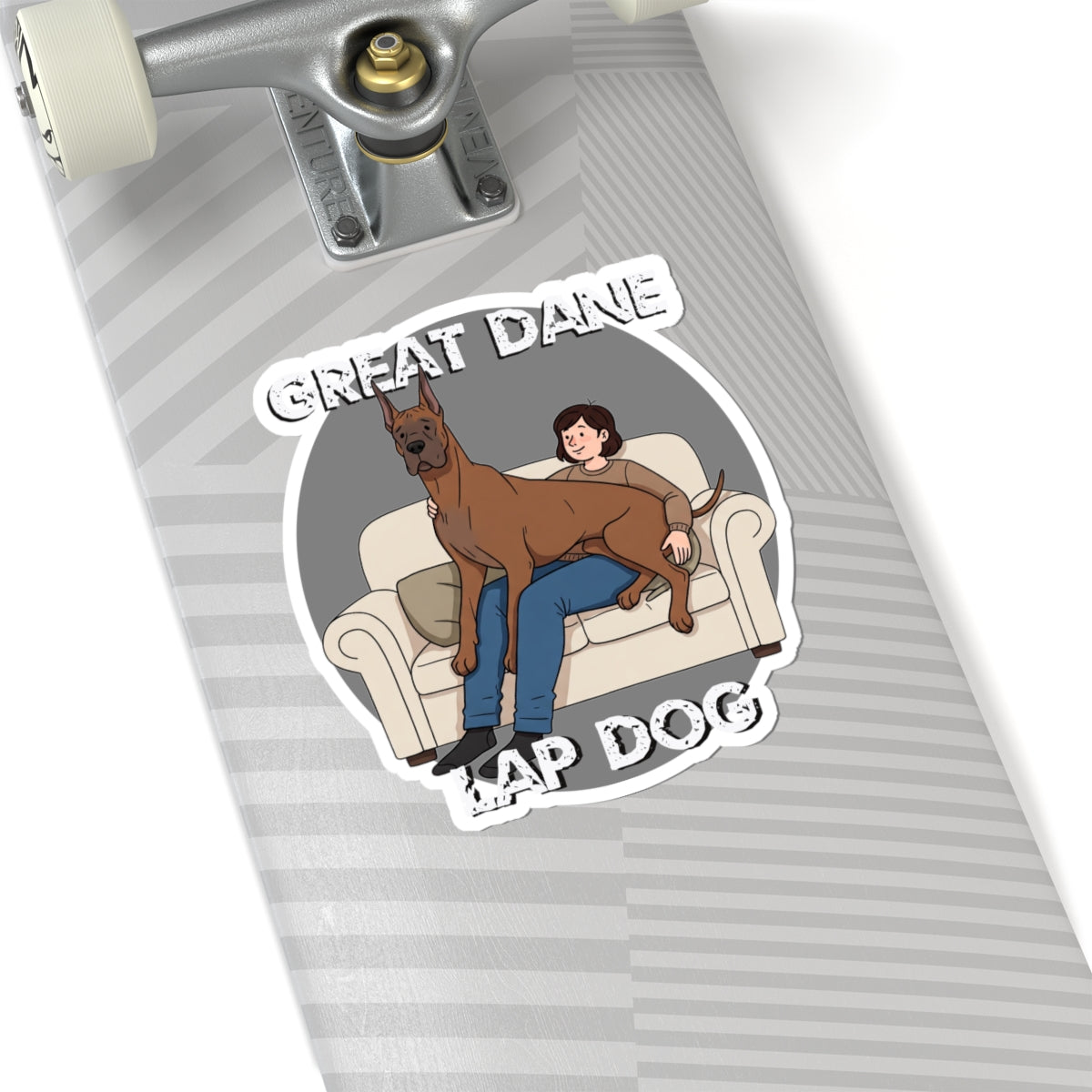 Great Dane Lap Dog, Hilarious Kiss-Cut Stickers - Schmartypants