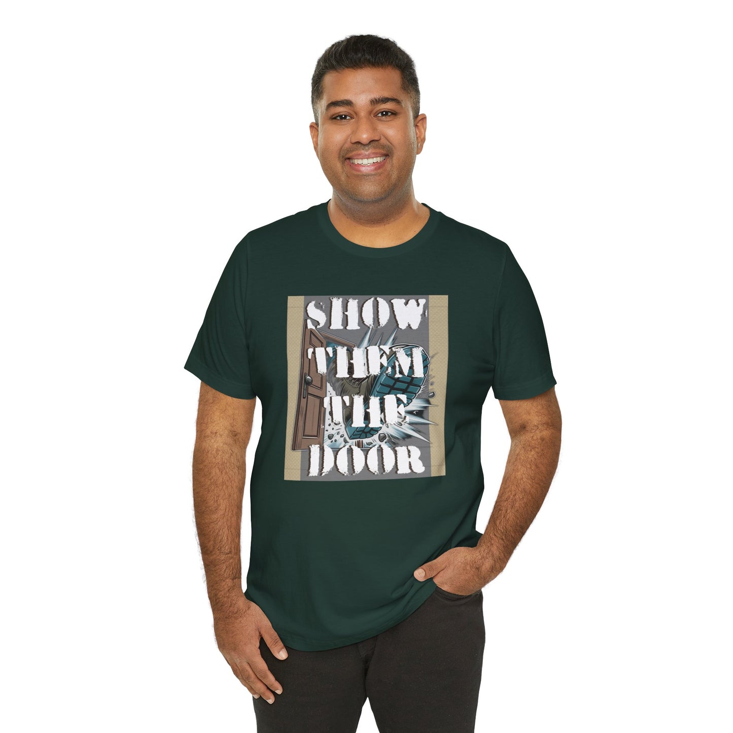 Activist Unisex Graphic Tee - 'Show Them the Door' Political Protest Shirt - Gift for Progressives