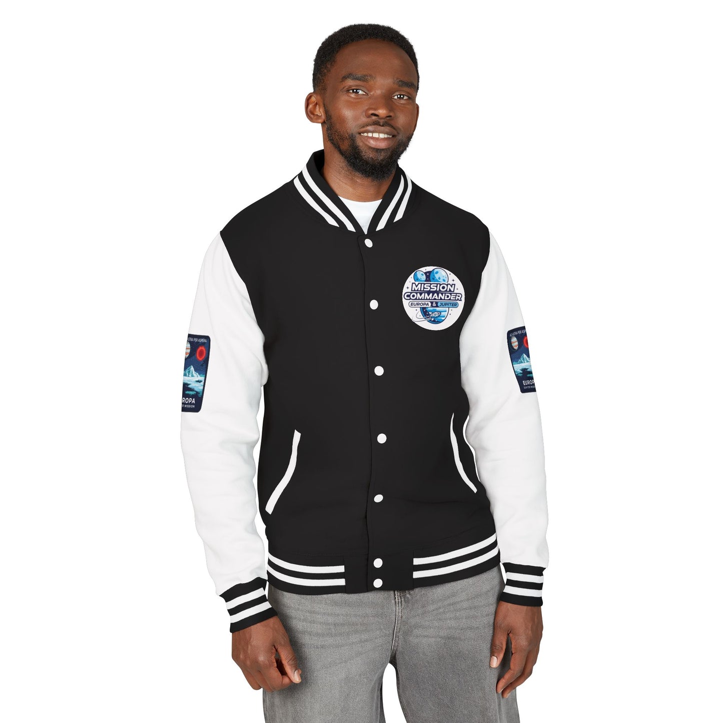 Retro Space Mission Commander Jacket, NASA Inspired Astronomer Gift, Unisex Outer Space Explorer Coat, Sci-Fi Fan, Europa Jupiter Mission