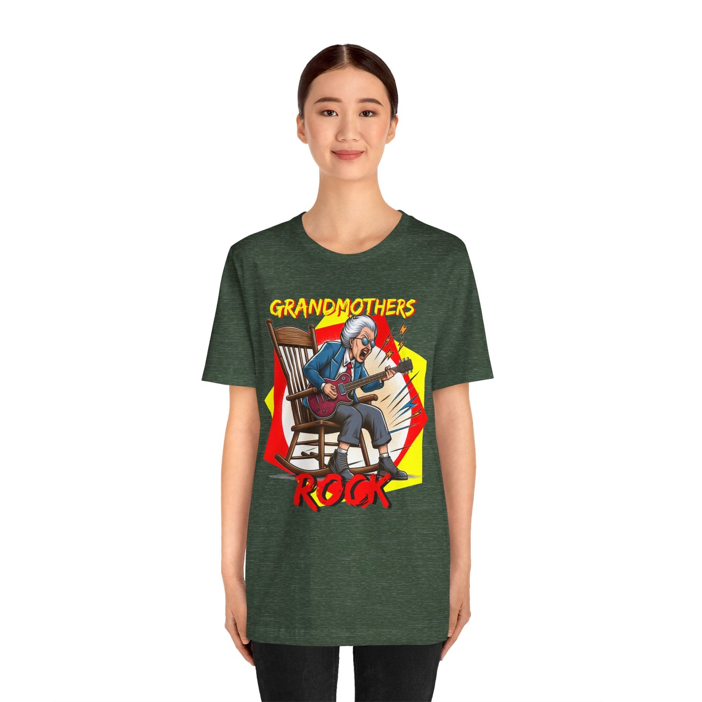 'Grandmothers Rock' Unisex Jersey Short Sleeve Tee - Funny Gift to Show Love for the Special Grandmother in Your Life - Schmartypants