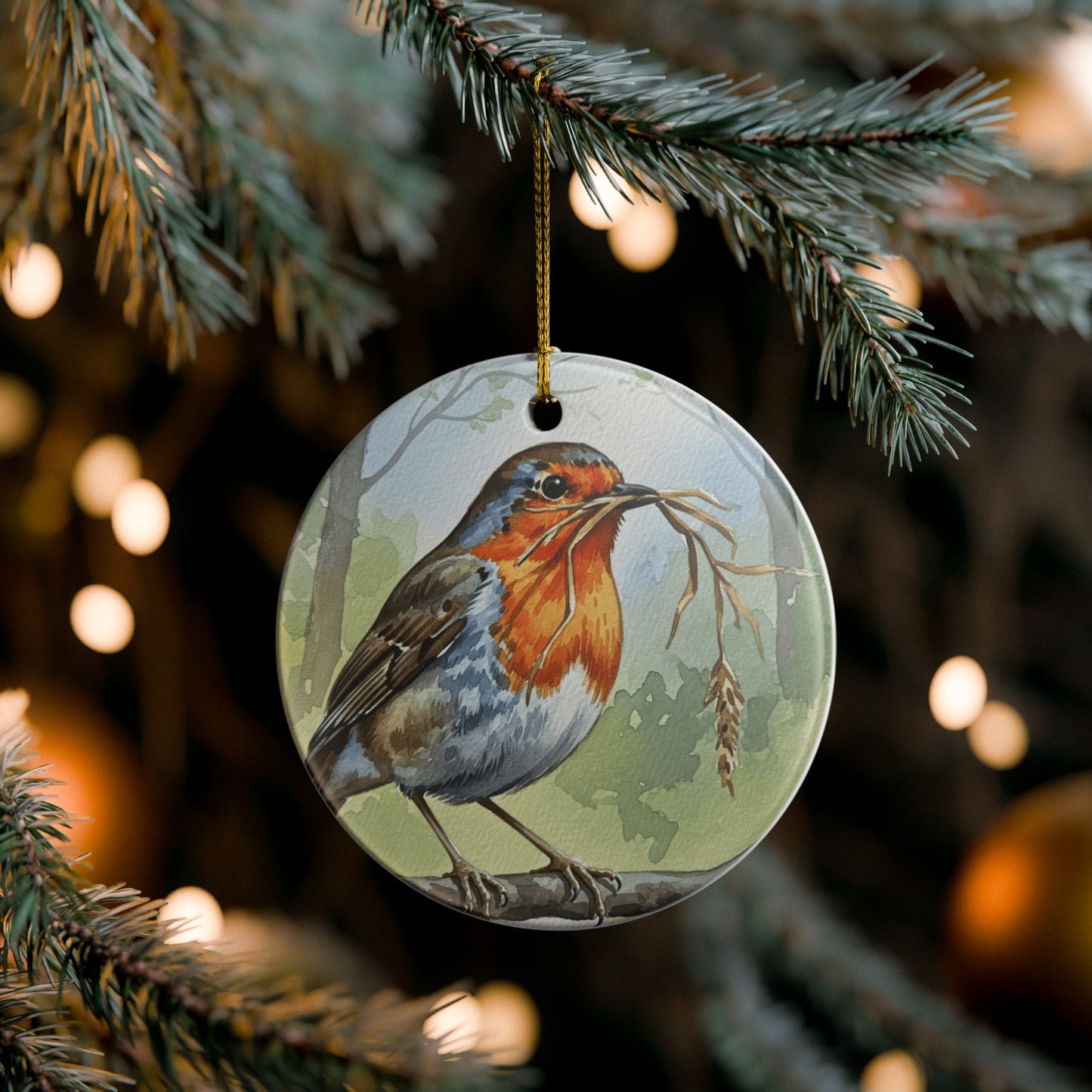 Charming Bird Ornament, Seasonal Home Decor, Nature Lover Gift, Christmas Decoration, Eco-Friendly Keepsake, Robin Ornament