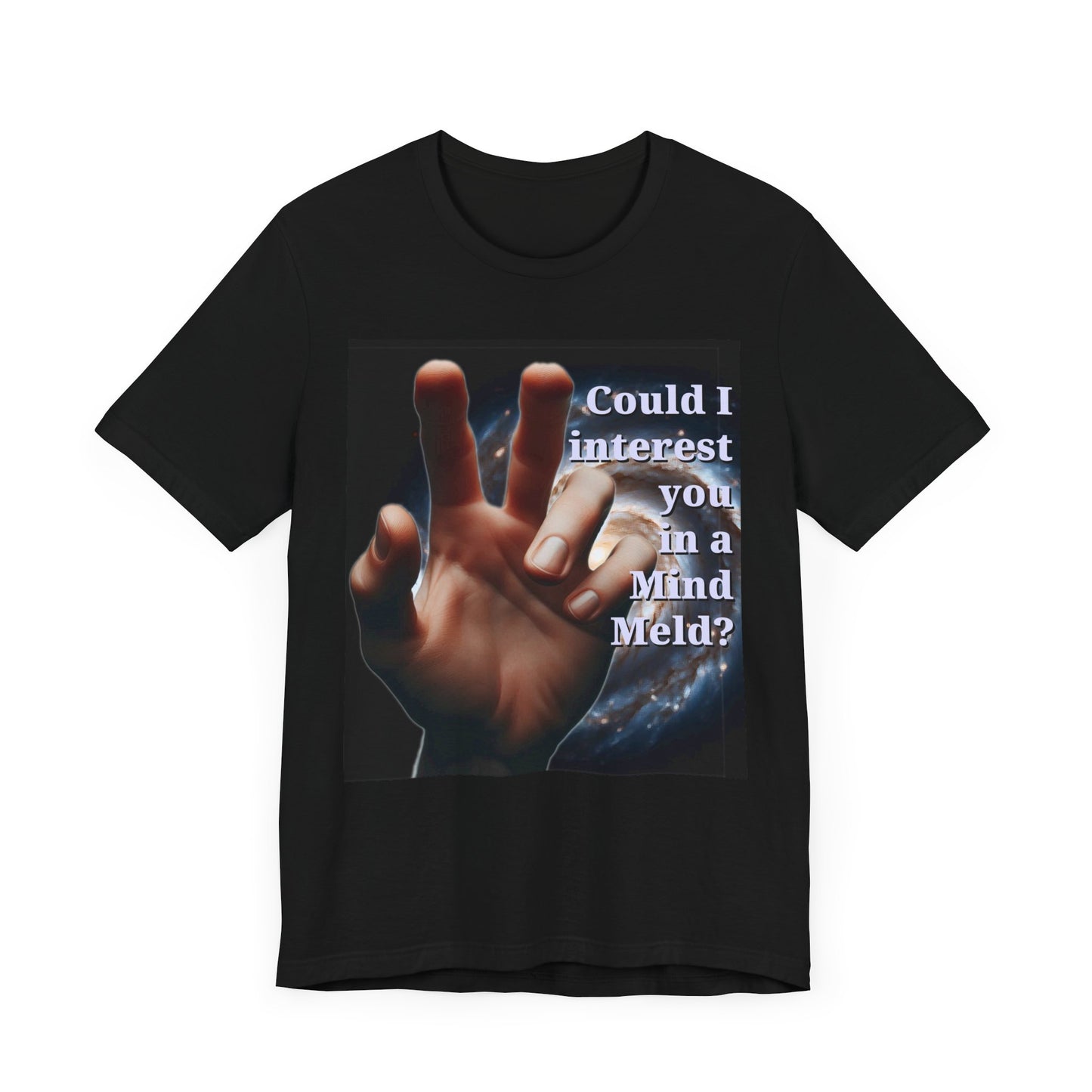 'Could I Interest You in a Mind Meld?' Graphic Tee - Hilarious Unisex Short Sleeve Shirt for Sci-Fi Lovers, Star Trek Fans, & Casual Wear - Schmartypants