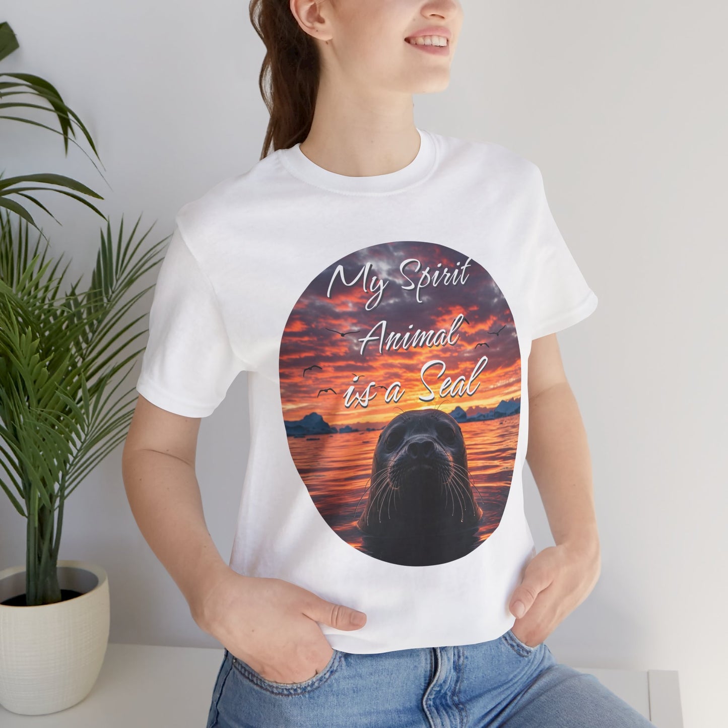 Seal Spirit Animal Ocean Wildlife Unisex Tee, My Spirit Animal is a Seal Shirt, Seal Lover Gift, Ocean Adventure Tee, Sea Animal Tee, Seal