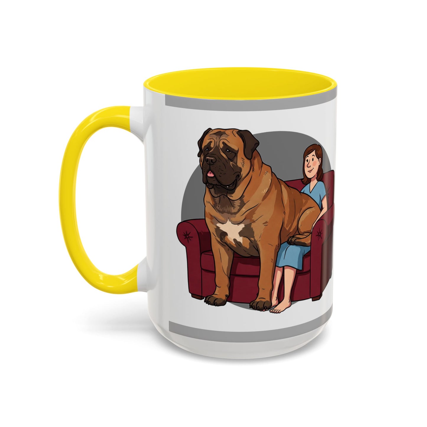 Mastiff Lap Dog Accent Coffee Mug - Perfect Funny Gift for Dog Lovers, Mastiff Breeders - Schmartypants