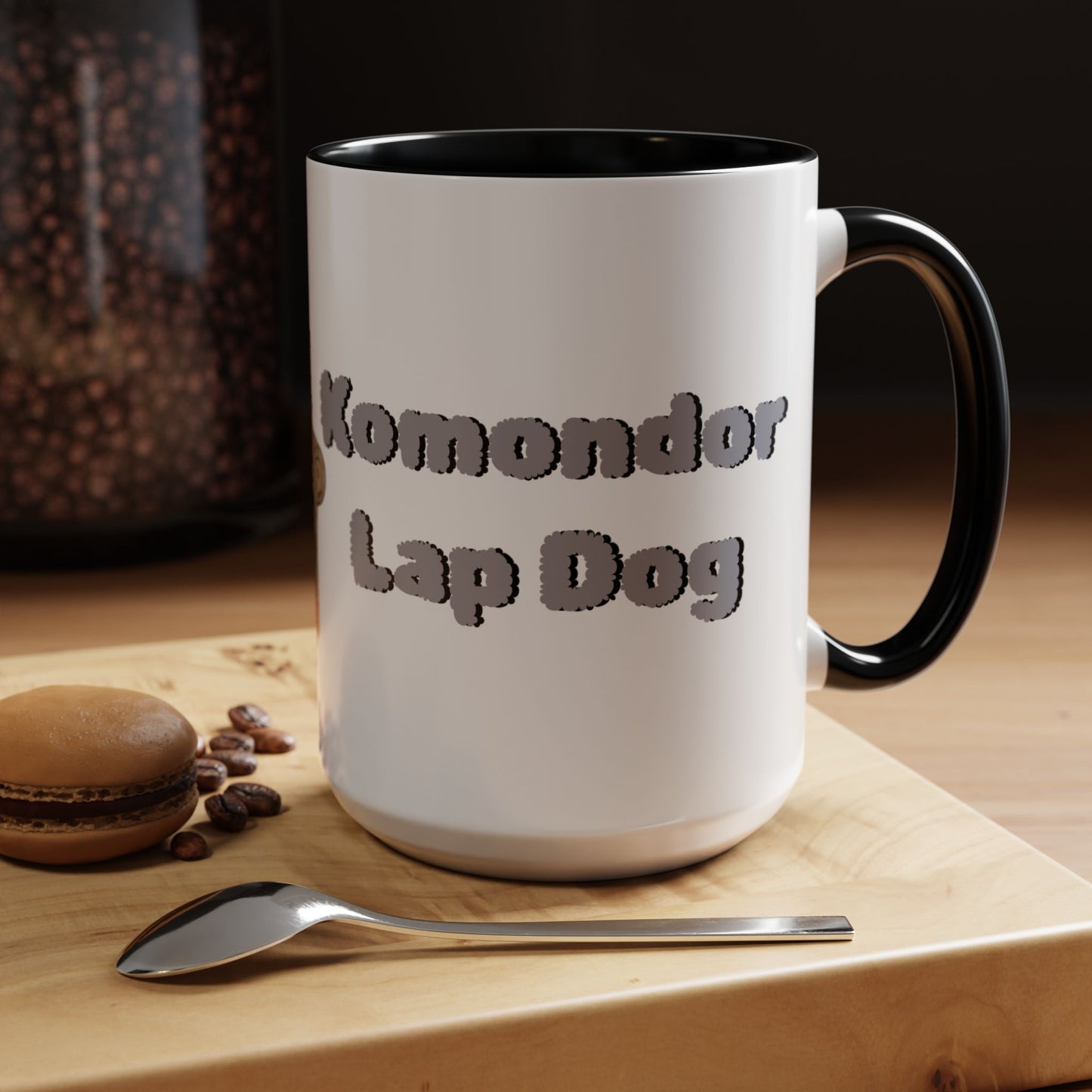 Komondor Lap Dog Coffee Mug - Funny Pet Lovers Gift - 11oz & 15oz - Schmartypants