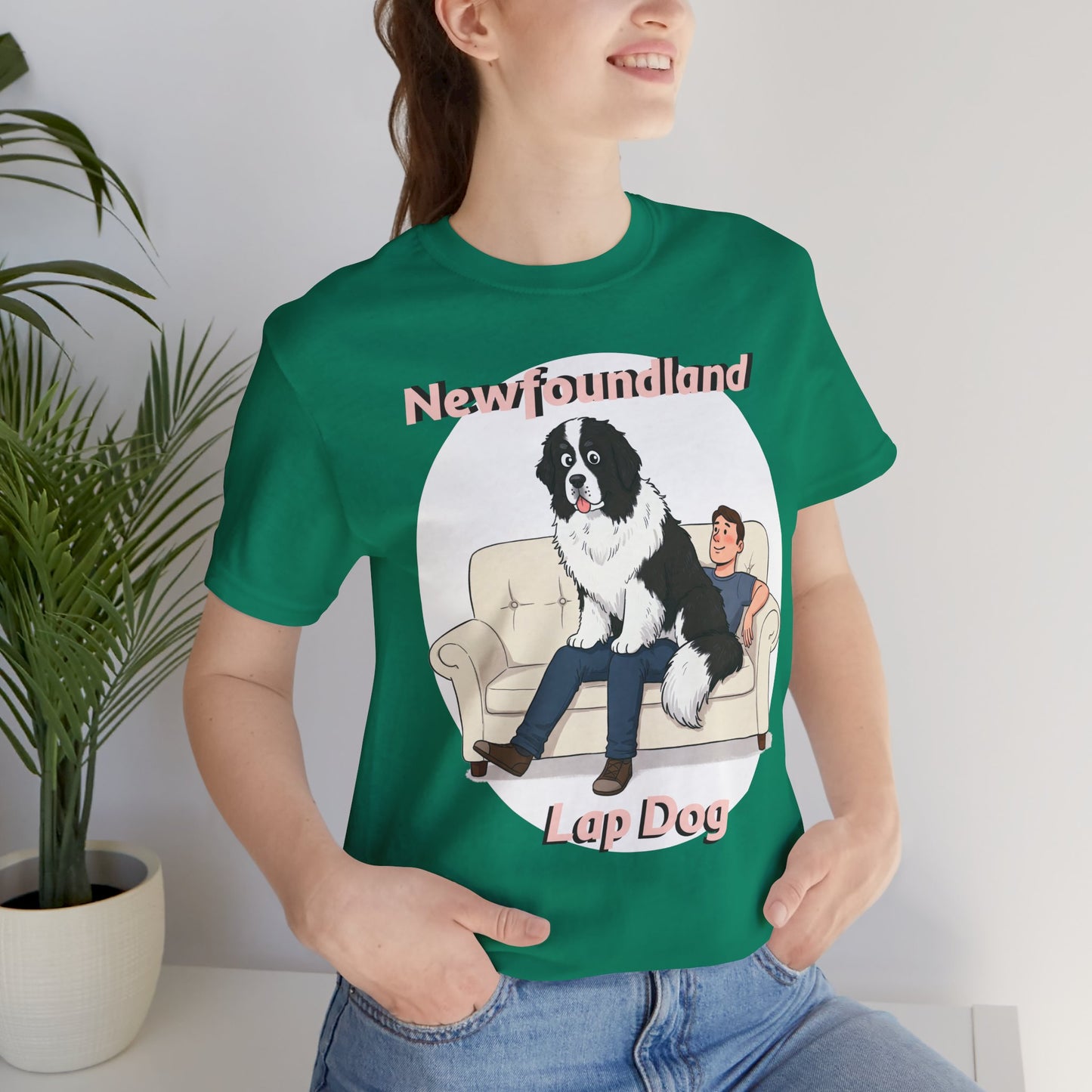 Hilarious Newfoundland Lap Dog Tee - Cozy Unisex Jersey Short Sleeve Shirt for Dog Lovers - Schmartypants