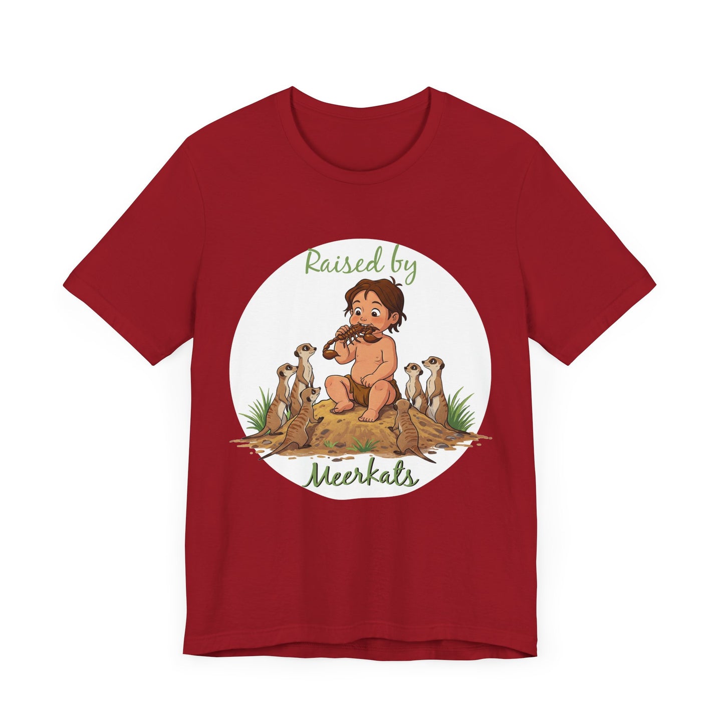 Funny 'Raised by Meerkats' Unisex Tee for Meerkat and Wildlife Lovers - Schmartypants