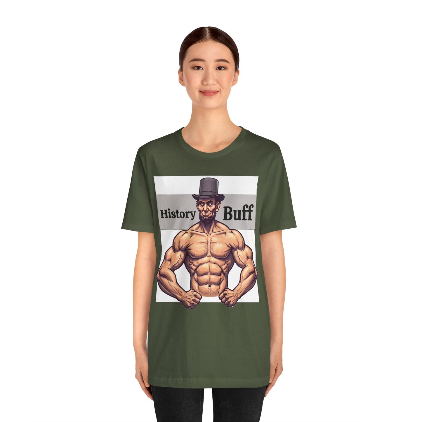 History Buff Unisex Jersey Short Sleeve Tee – Funny, Quirky Tee for History Lovers, Abe Lincoln Gift - Schmartypants
