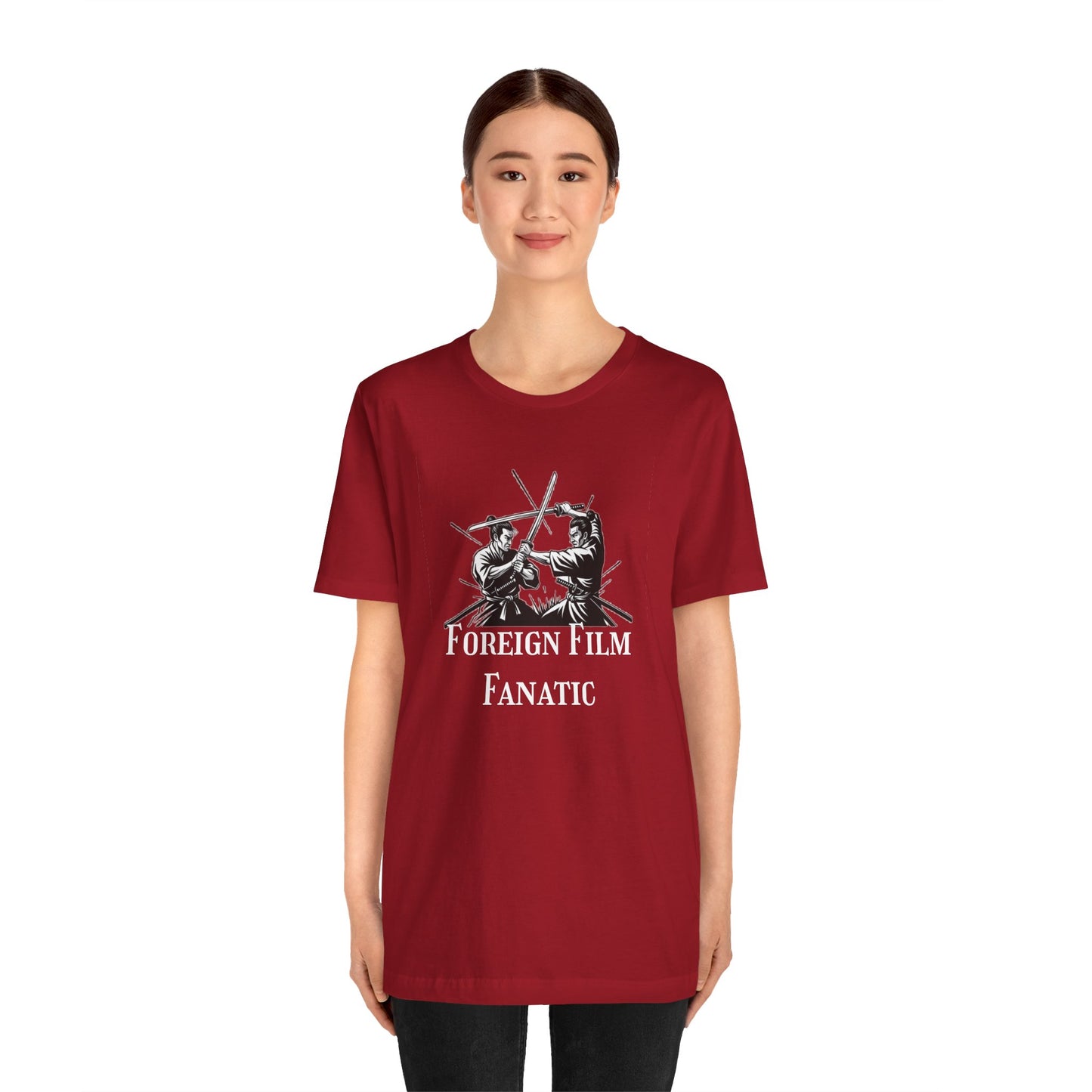 Foreign Film Fanatic Unisex Tee, Cool Graphic Shirt for Movie Lovers, Perfect Gift for Film Buffs, Stylish Casual Wear, Movie Night Tee