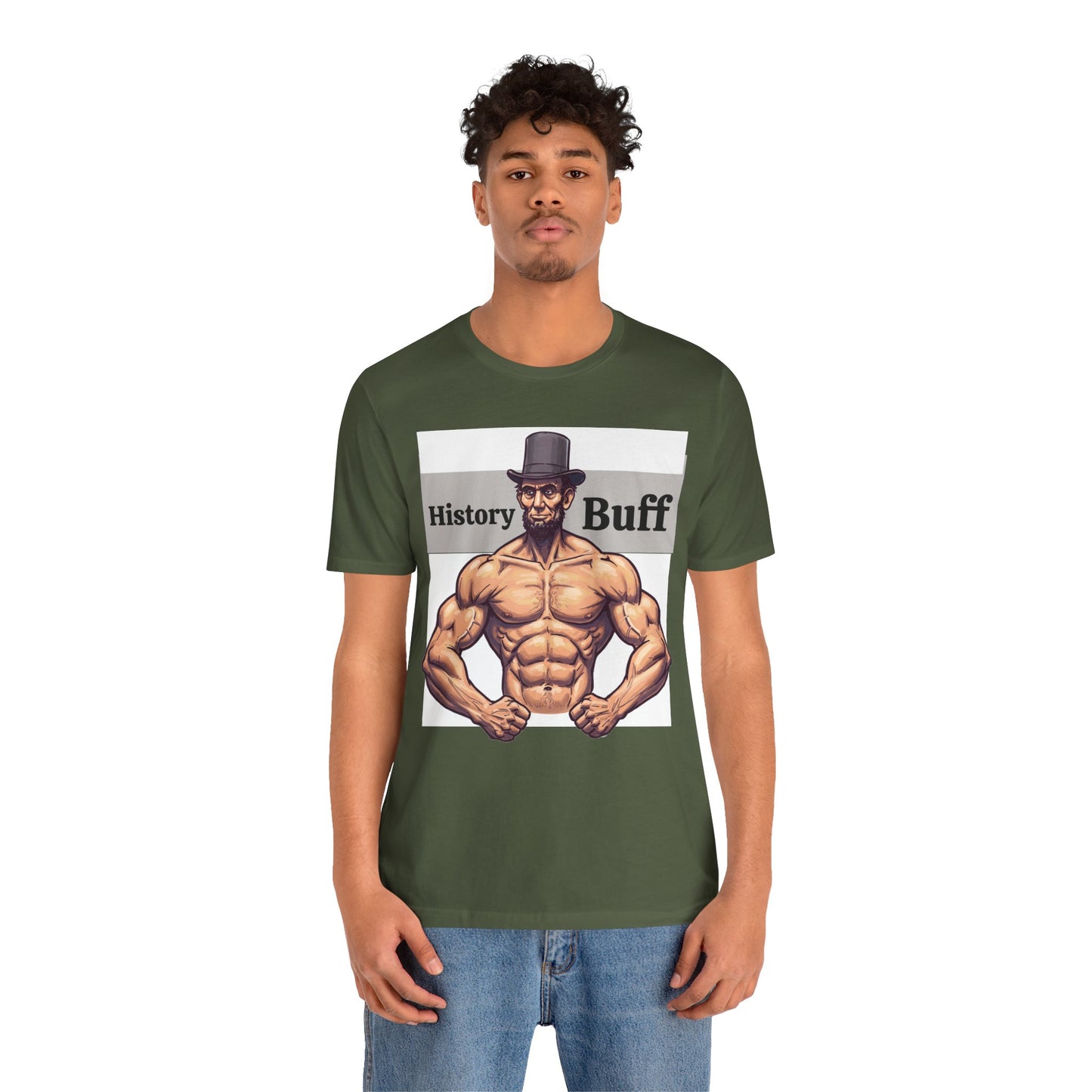 History Buff Unisex Jersey Short Sleeve Tee – Funny, Quirky Tee for History Lovers, Abe Lincoln Gift - Schmartypants