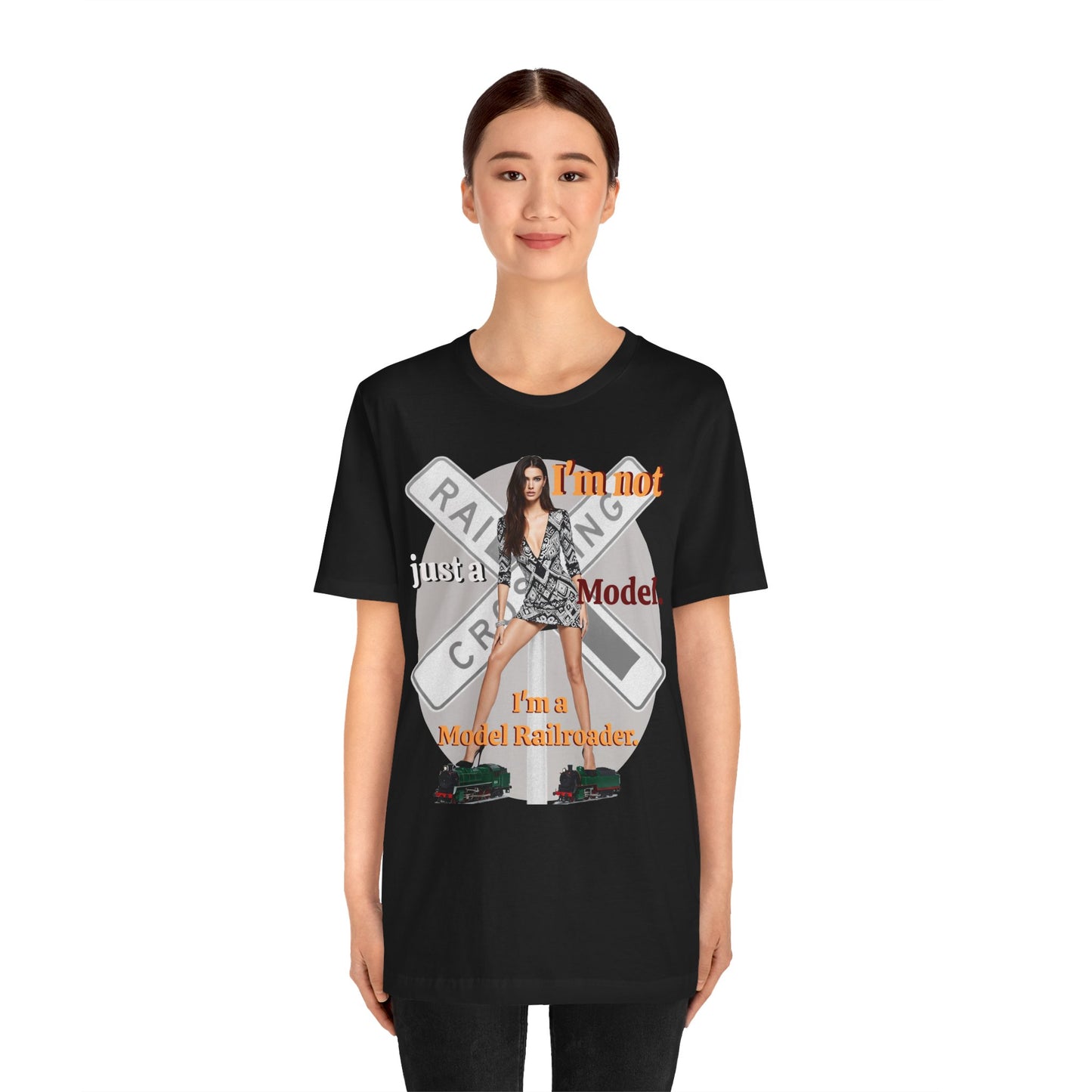 Railroad Model Unisex Tee, Train Lover Gift, Funny 'Model Railroader' Shirt, Model Railroading Apparel, Unique Graphic T-Shirt - Schmartypants