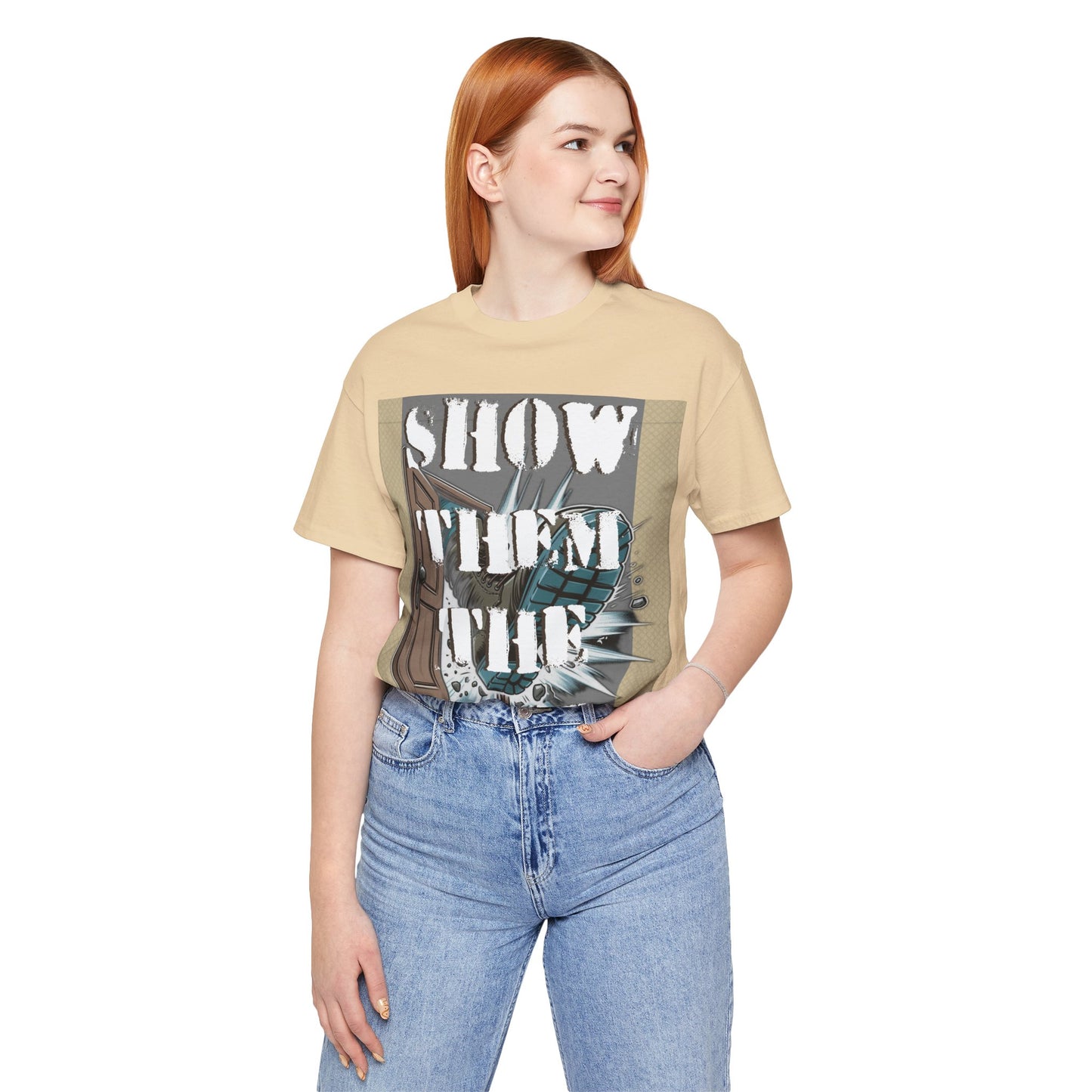 Unisex Graphic Tee - 'Show Them the Door' Protest Shirt - Gift for Progressives - Schmartypants