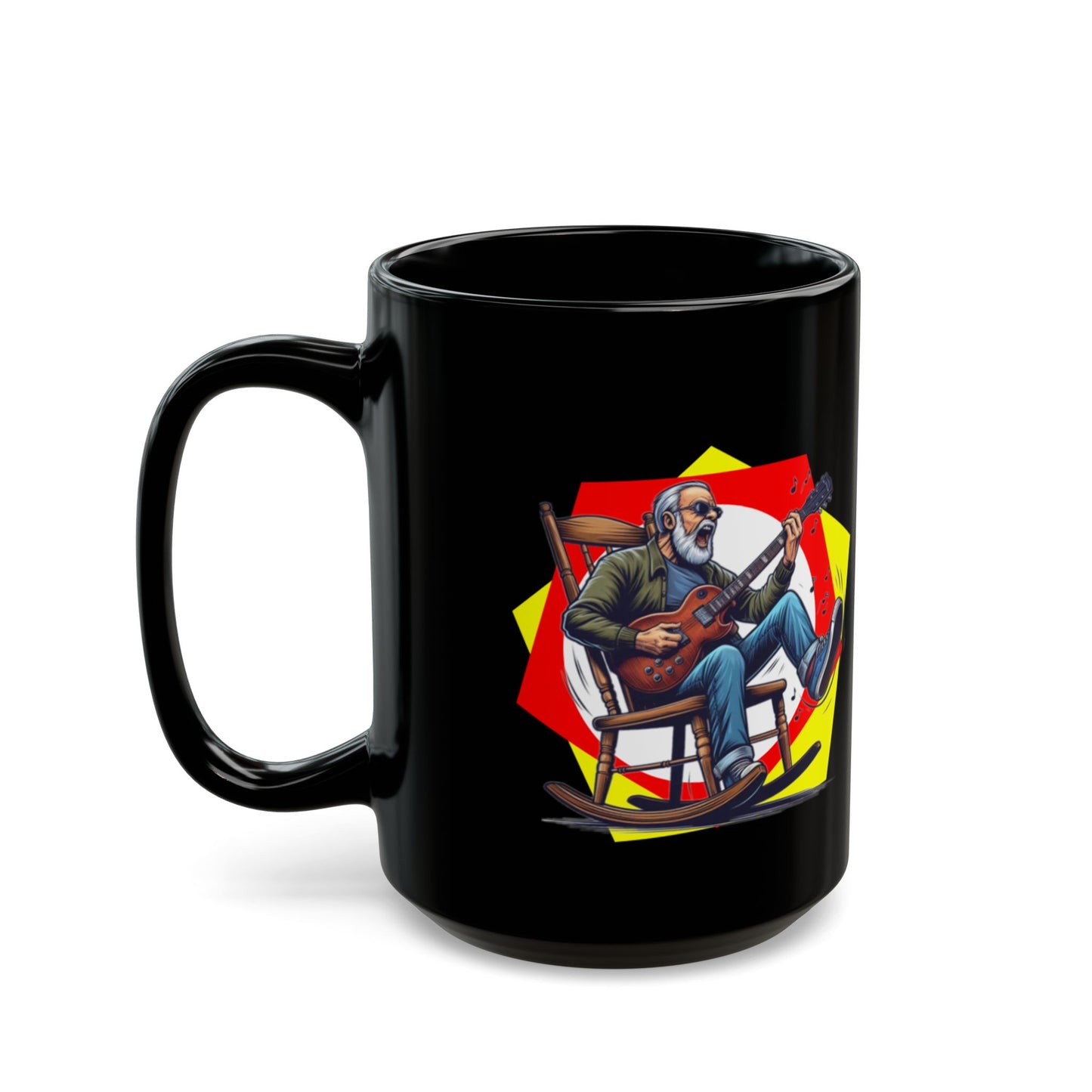 "Grandfathers Rock" Coffee Mug - Funny Black Mug for Granddad, Gift for Father's Day, Birthdays - Schmartypants