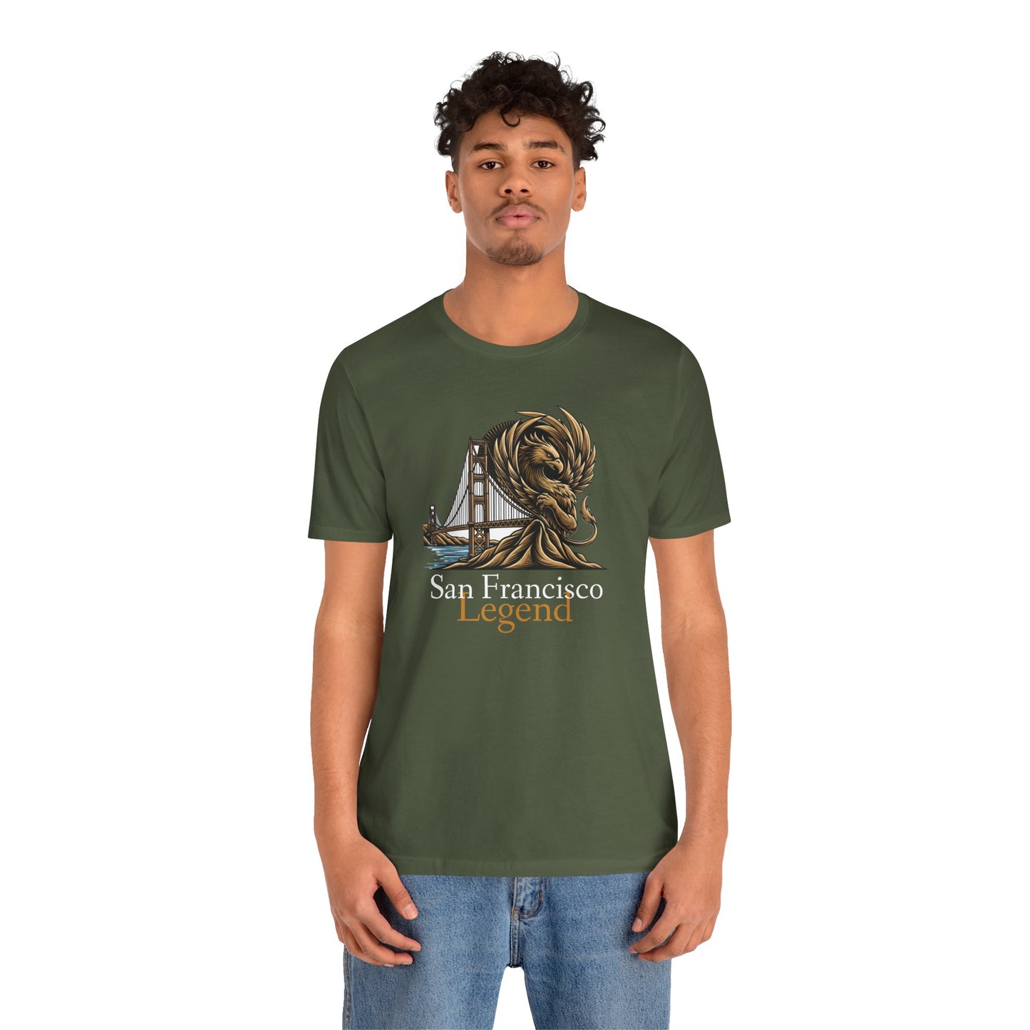 San Francisco Legend Tee - Unisex Jersey Short Sleeve T-Shirt, Gift for Tourists, Travel Souvenir, San Francisco Apparel, Urban Streetwear, SF Souvenir Tee