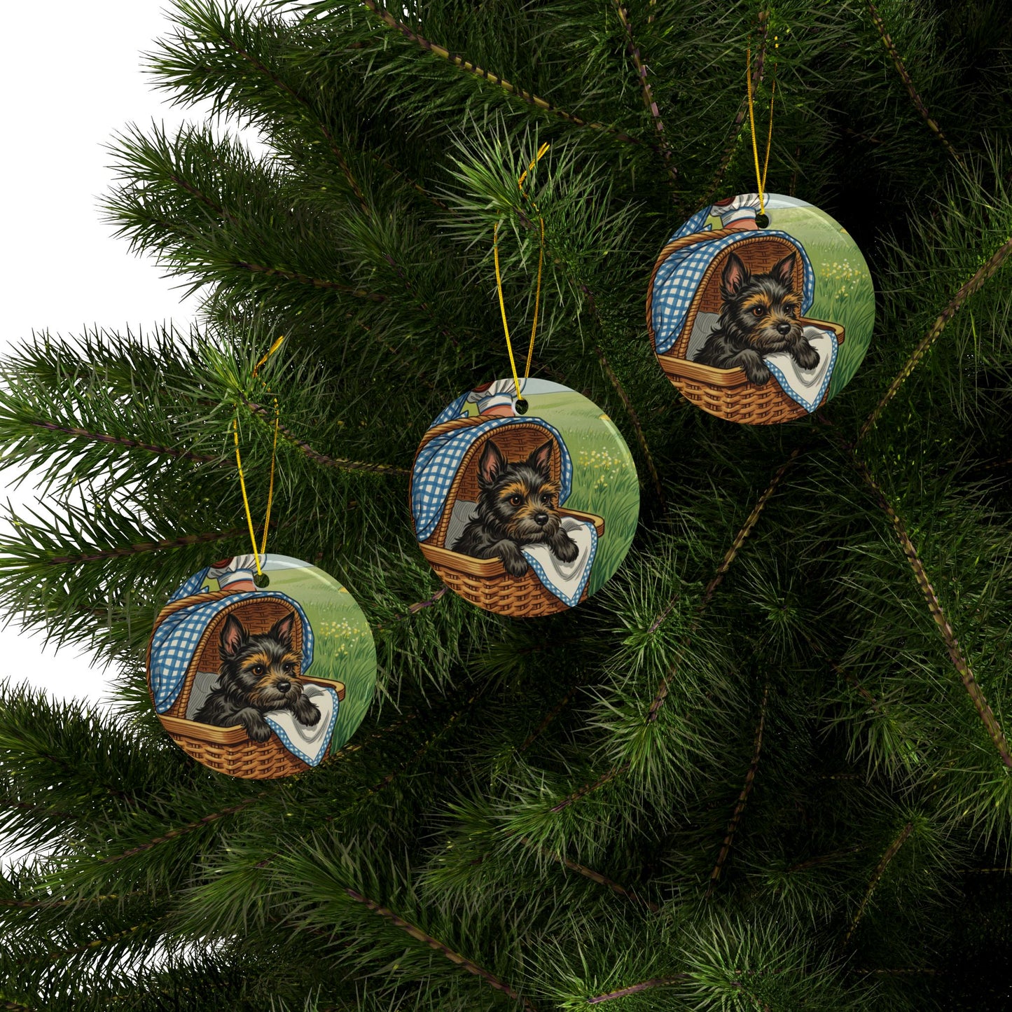Ceramic Ornaments, Toto Wizard of Oz Tree, 2-Side Print, Collectible Series 2 Ornament, Holiday Decor, Christmas Ornament, Gift for Wizard