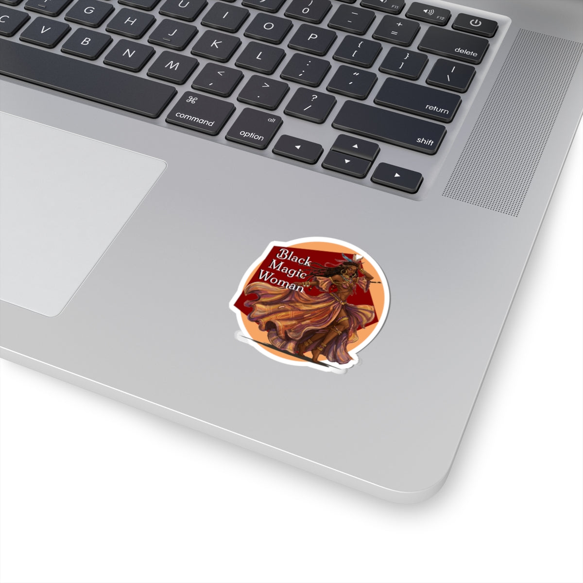 'Black Magic Woman' Kiss-Cut Stickers - Enchanting Vinyl Decals for Bohemian Decor, Laptop Stickers, and Gifts for Music Fans of Santana and Classic Rock - Schmartypants