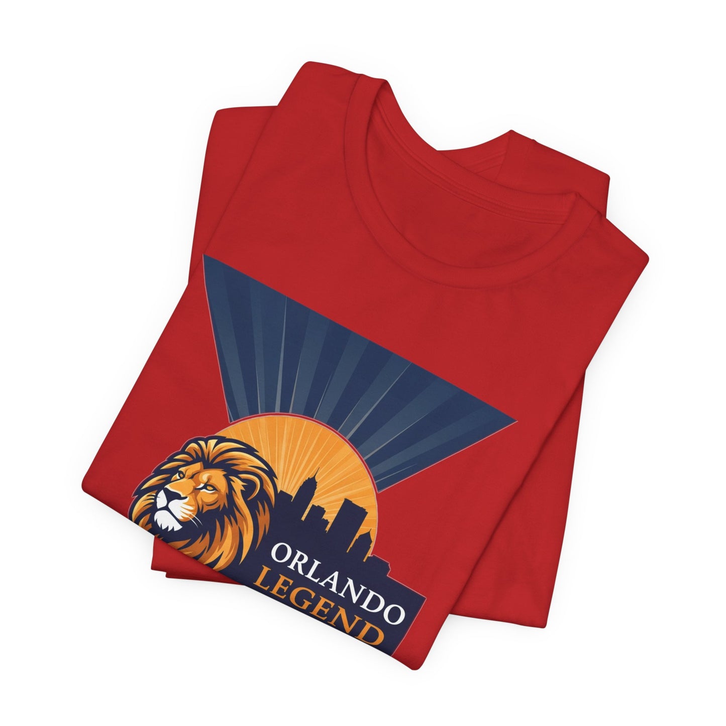 Orlando Legend Unisex Tee, Casual Graphic Tee, Lion Design Shirt, Gift for Fans, Everyday Wear, Florida Souvenir T-shirt