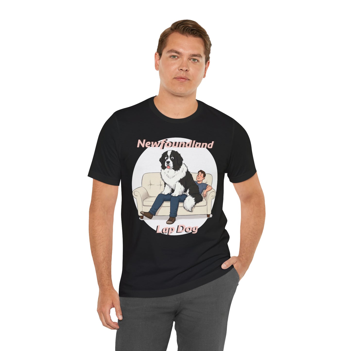 Hilarious Newfoundland Lap Dog Tee - Cozy Unisex Jersey Short Sleeve Shirt for Dog Lovers - Schmartypants
