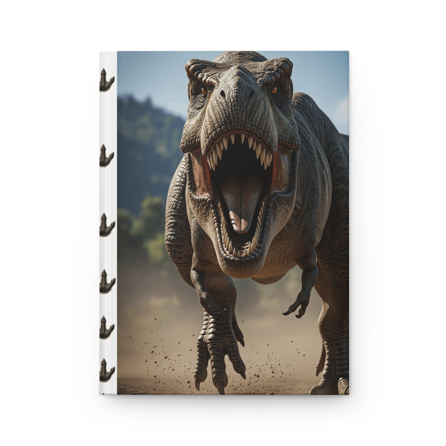 Dinosaur-Themed Hardcover Journal, T-Rex Notebook, Spinosaurus Writing Pad, Gift for Kids, Adventure Journal