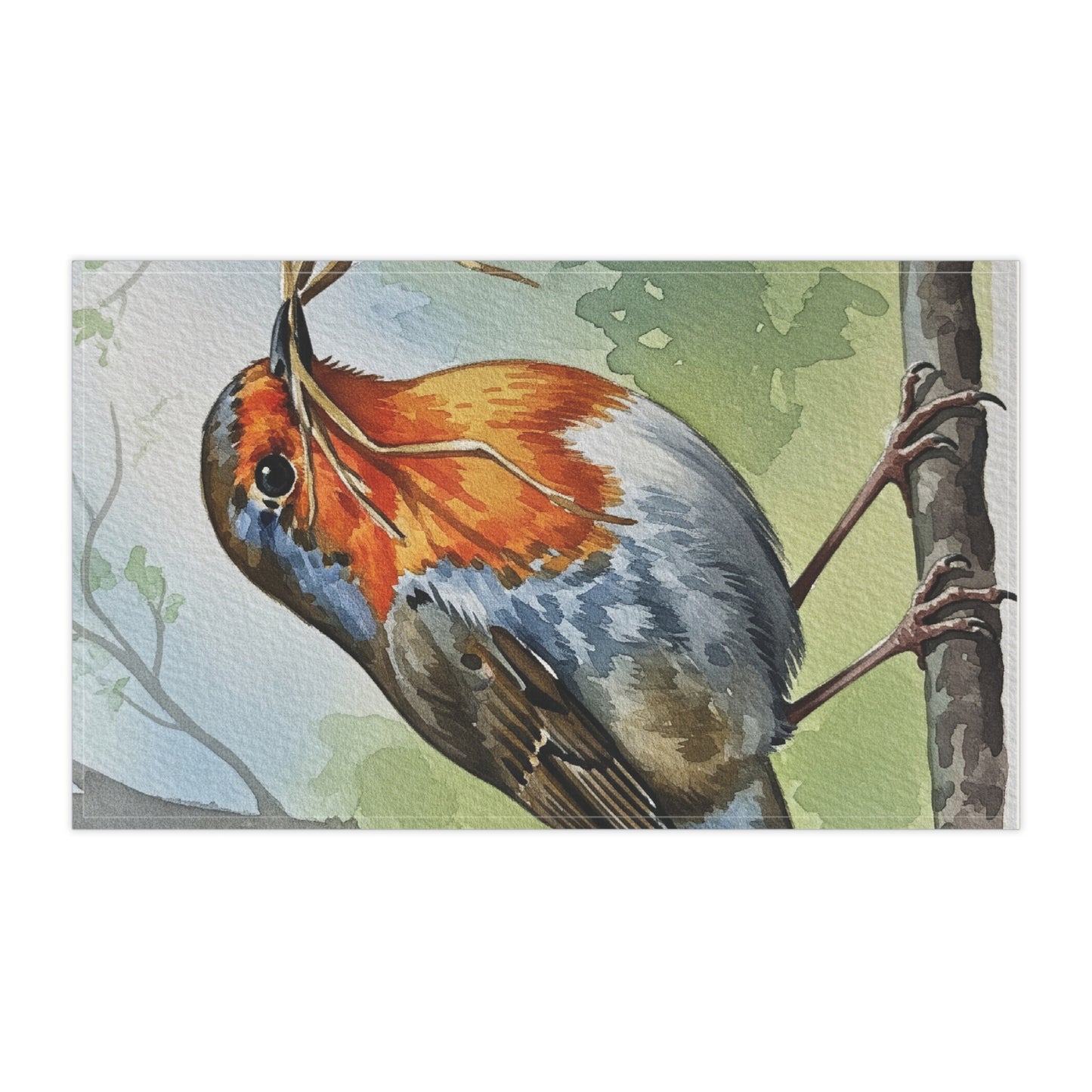 Charming Robin Design Tea Towels, Elegant Kitchen Decor, Gift for Bird Lovers, Nature Lover's Home, Rustic Kitchen Accessories