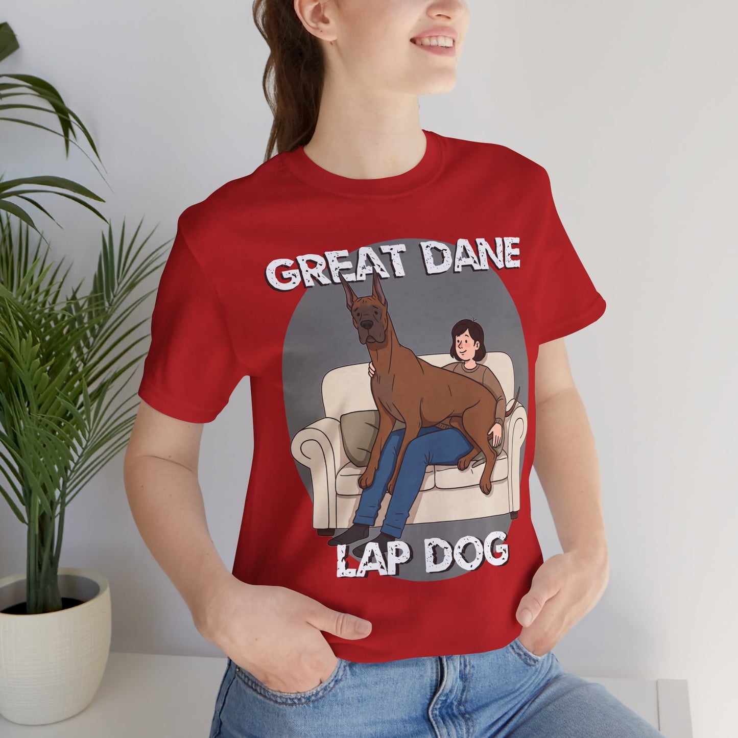 Great Dane Lap Dog Unisex Jersey Tee - Funny Perfect Gift for Dog Lovers - Schmartypants