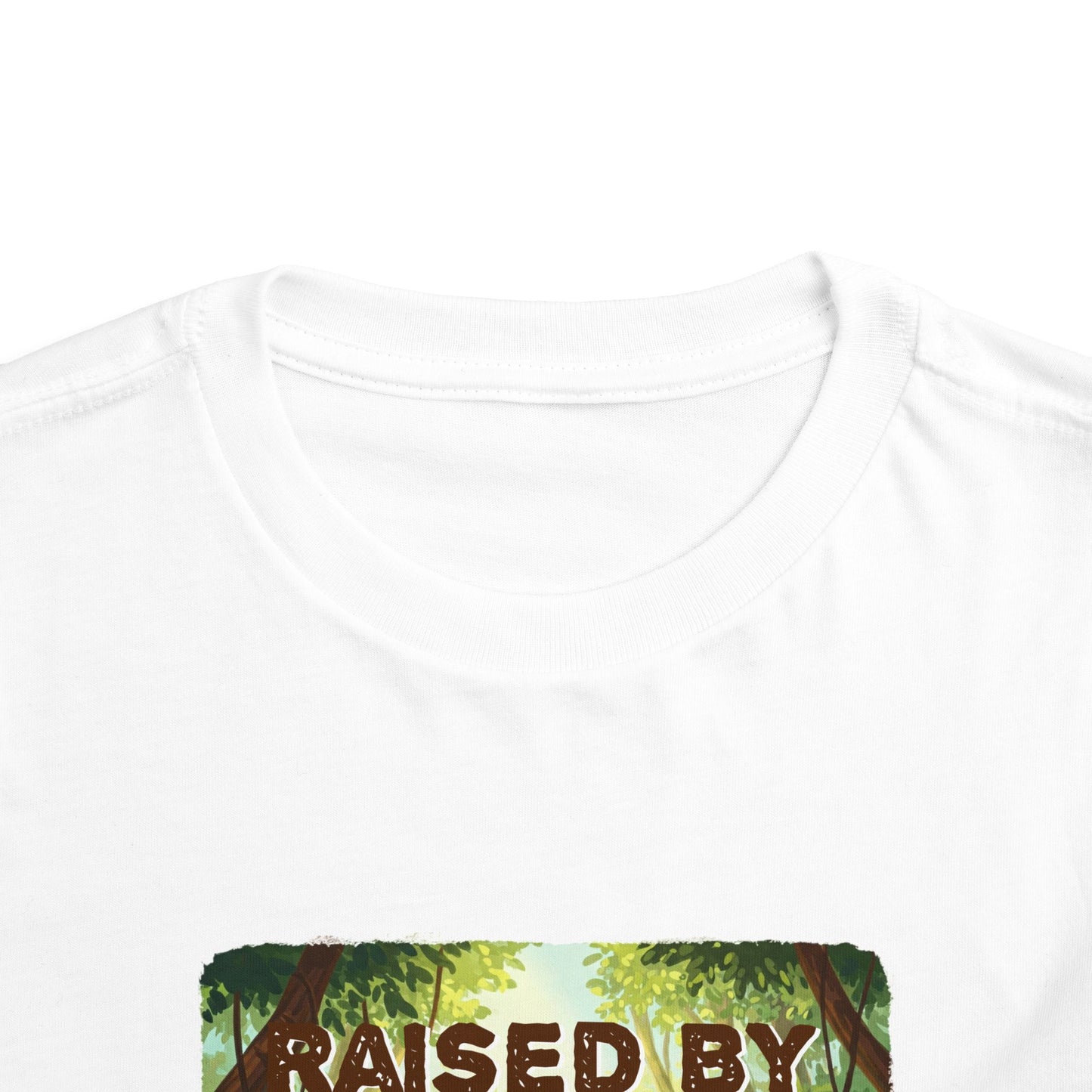 Funny 'Raised by Gorillas' Toddler Tee - Fun Jungle Adventure Shirt for Kids (female character version) - Schmartypants