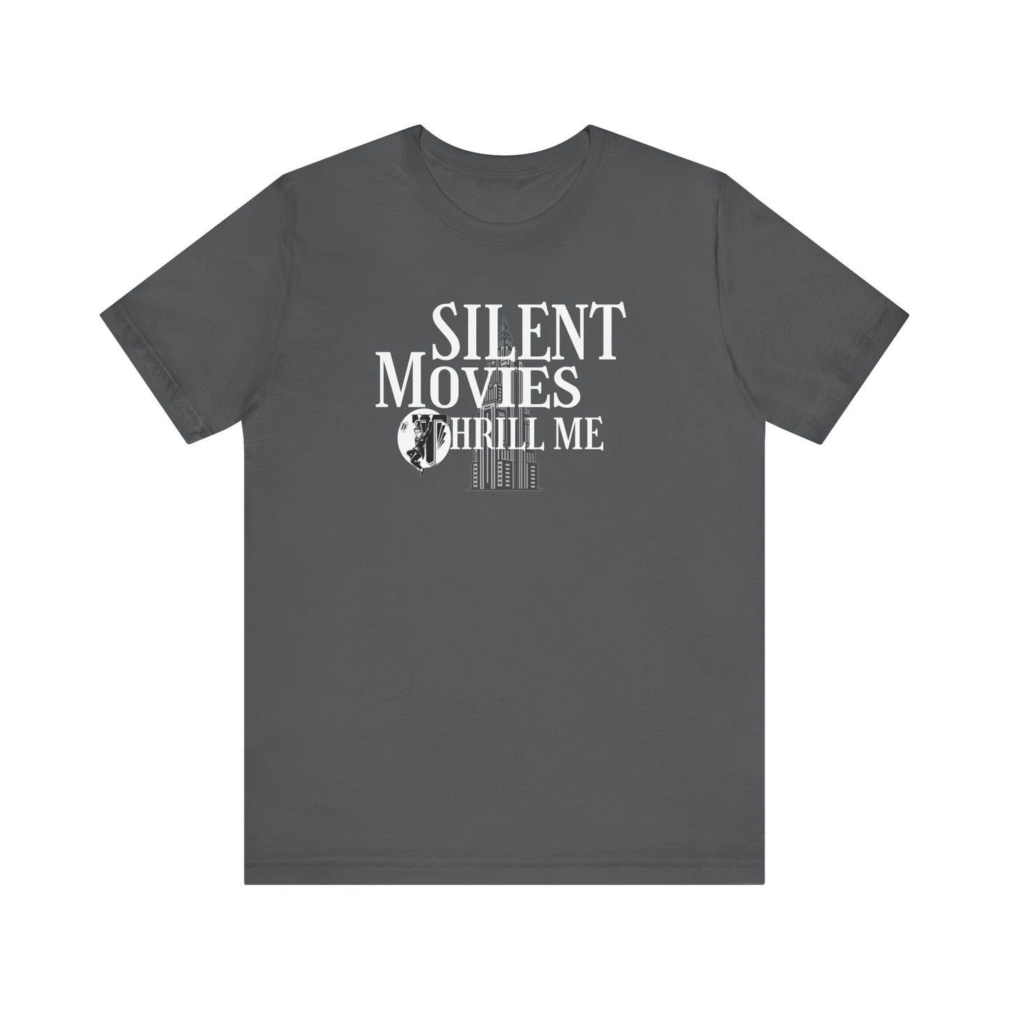 Silent Movies Thrill Me Tee, Unisex T-Shirt, Vintage Film Lover Shirt, Movie Buff Gift, Retro Cinema Apparel