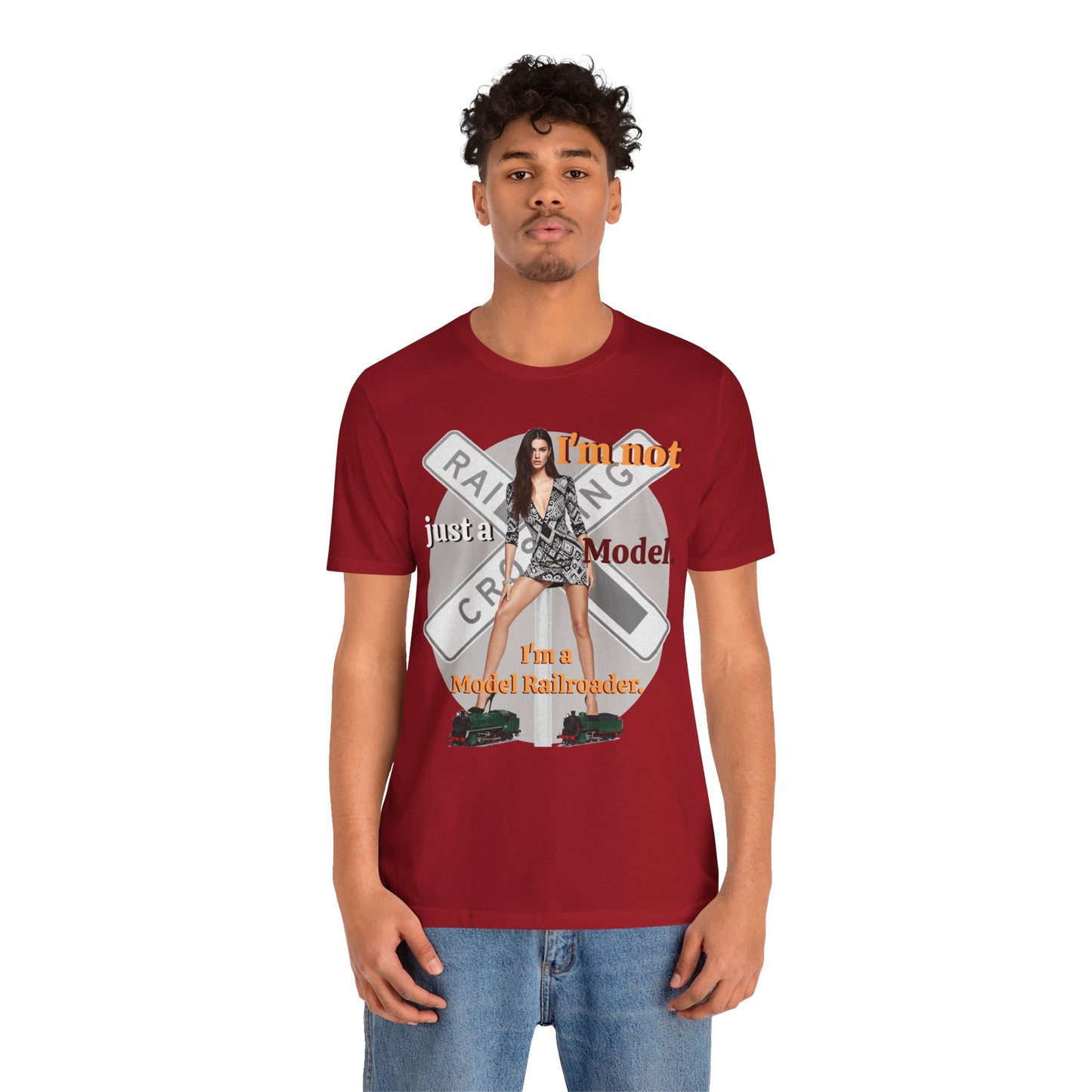 Railroad Model Unisex Tee, Train Lover Gift, Funny 'Model Railroader' Shirt, Model Railroading Apparel, Unique Graphic T-Shirt - Schmartypants