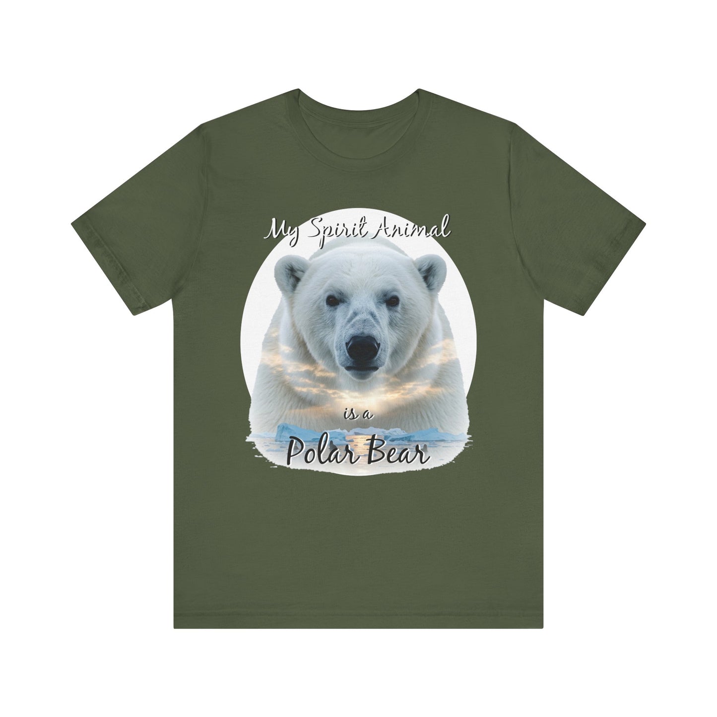 Polar Bear Tee, My Spirit Animal, Wildlife Lover Gift, Alaskan Traveler Shirt, Nature Enthusiast Top, Arctic Wildlife Apparel