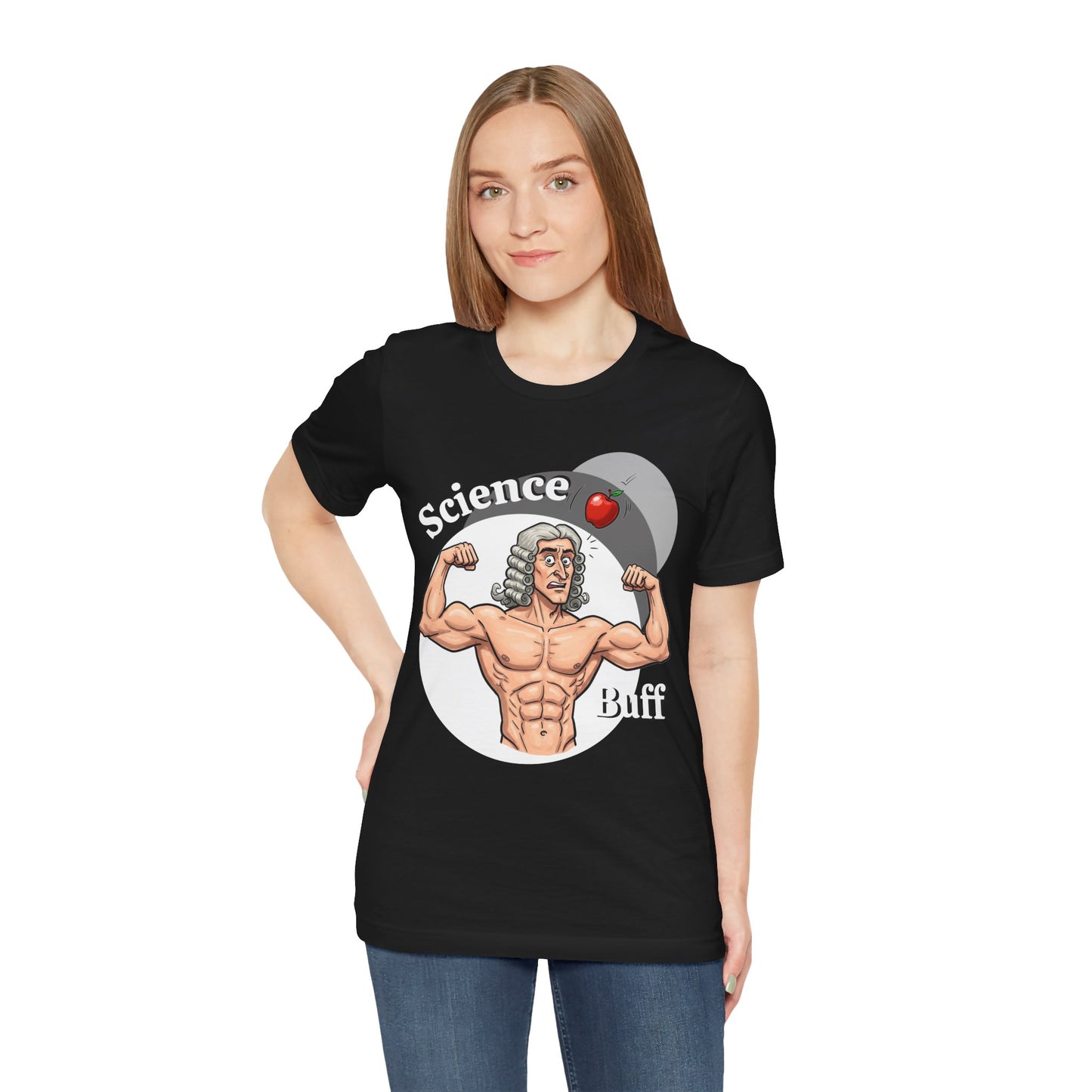 Funny 'Science Buff' Unisex Tee, Funny Science Shirt, Gift for STEM Lovers, Academic Humor T-Shirt, Geeky Top, Science Enthusiast Apparel, Sir Isaac Newton Fans - Schmartypants