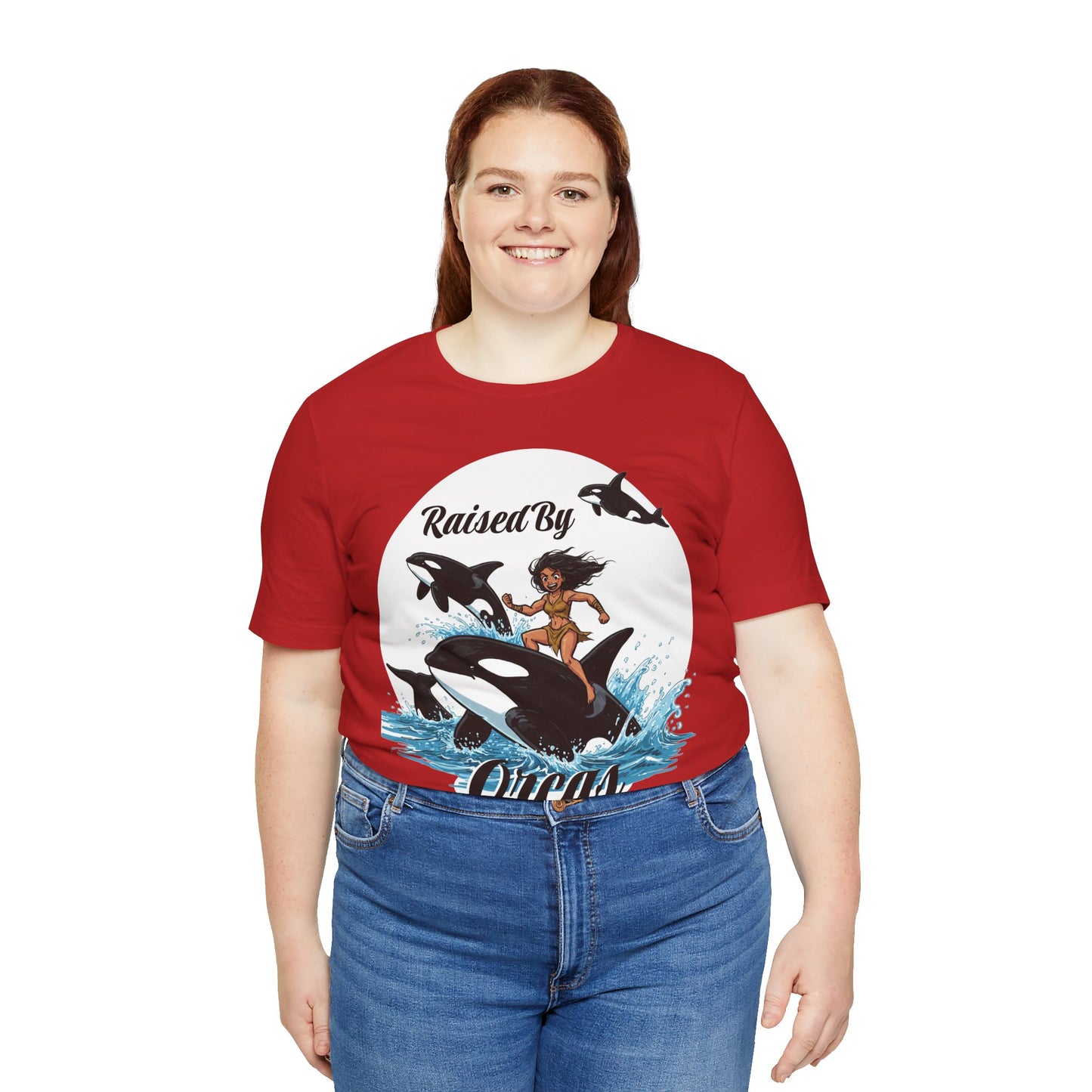'Raised By Orcas' Unisex Tee | Ocean Lover Shirt, Animal Spirit Tee, Whale Enthusiast Gift, Nautical Apparel, Summer Essentials